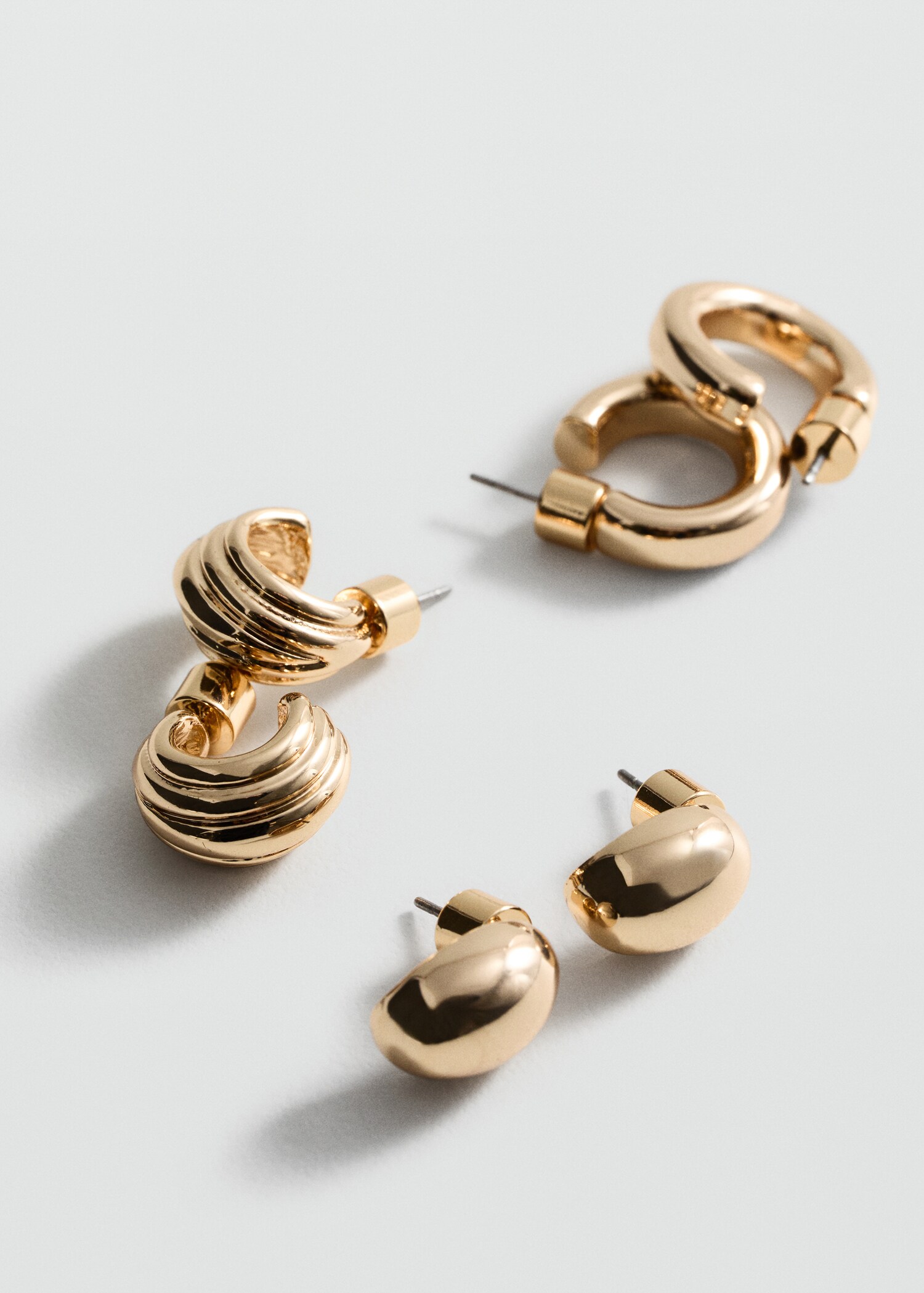Combined earring set - Medium plane