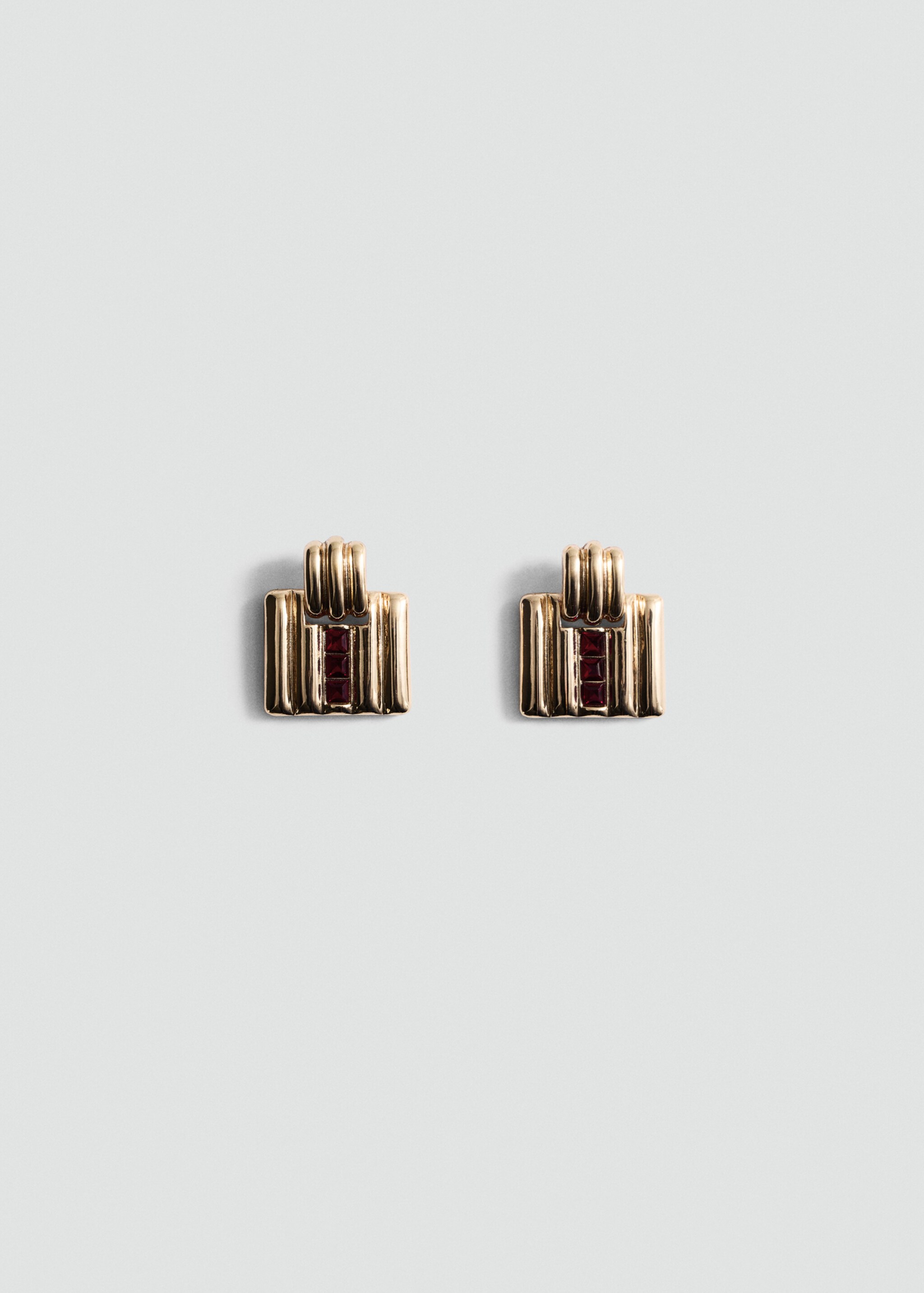 Geometric earrings with crystals detail - Article without model