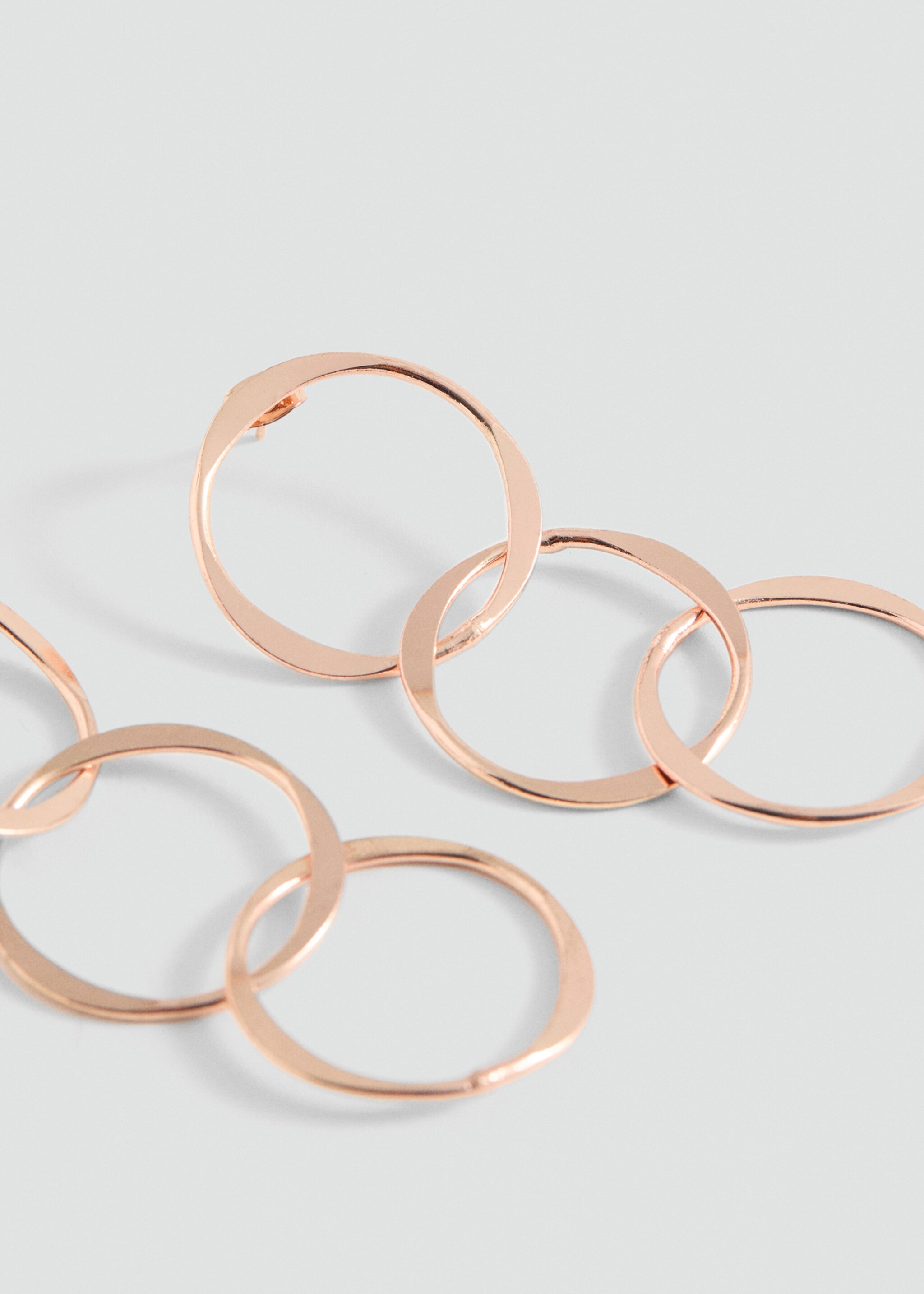 Intertwined hoop earrings - Medium plane