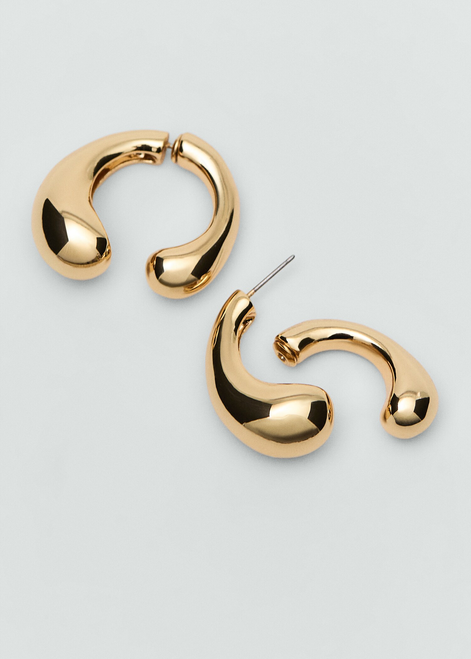 Detachable semi-hoop earring - Medium plane