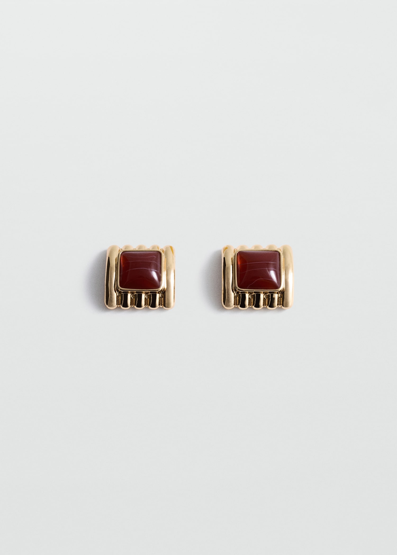 Boucles d’oreilles carrées à relief combinées - Article sans modèle