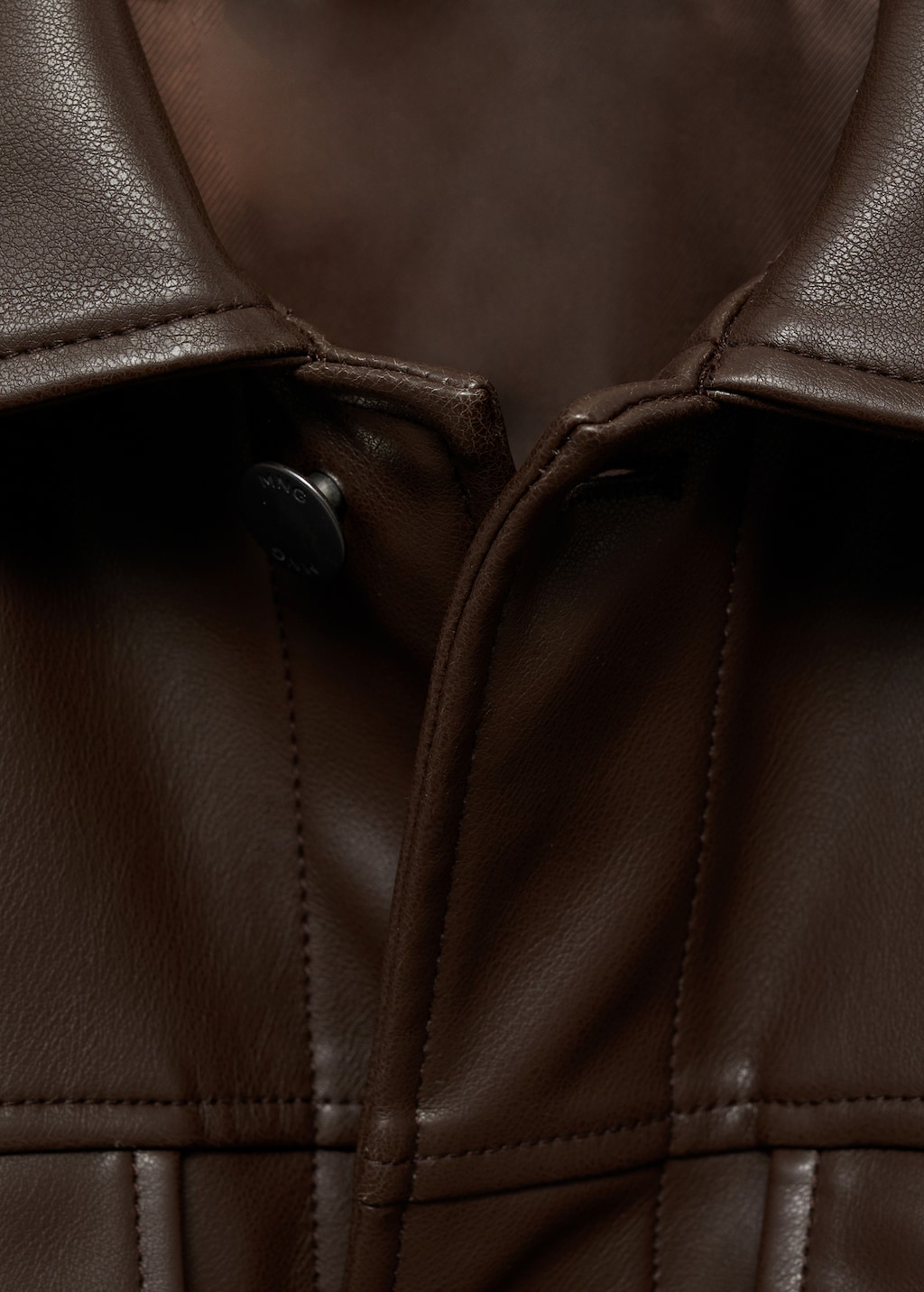 Leather-effect jacket with pockets - Men | MANGO USA Leather-effect jacket with pockets - Men | MANGO USA