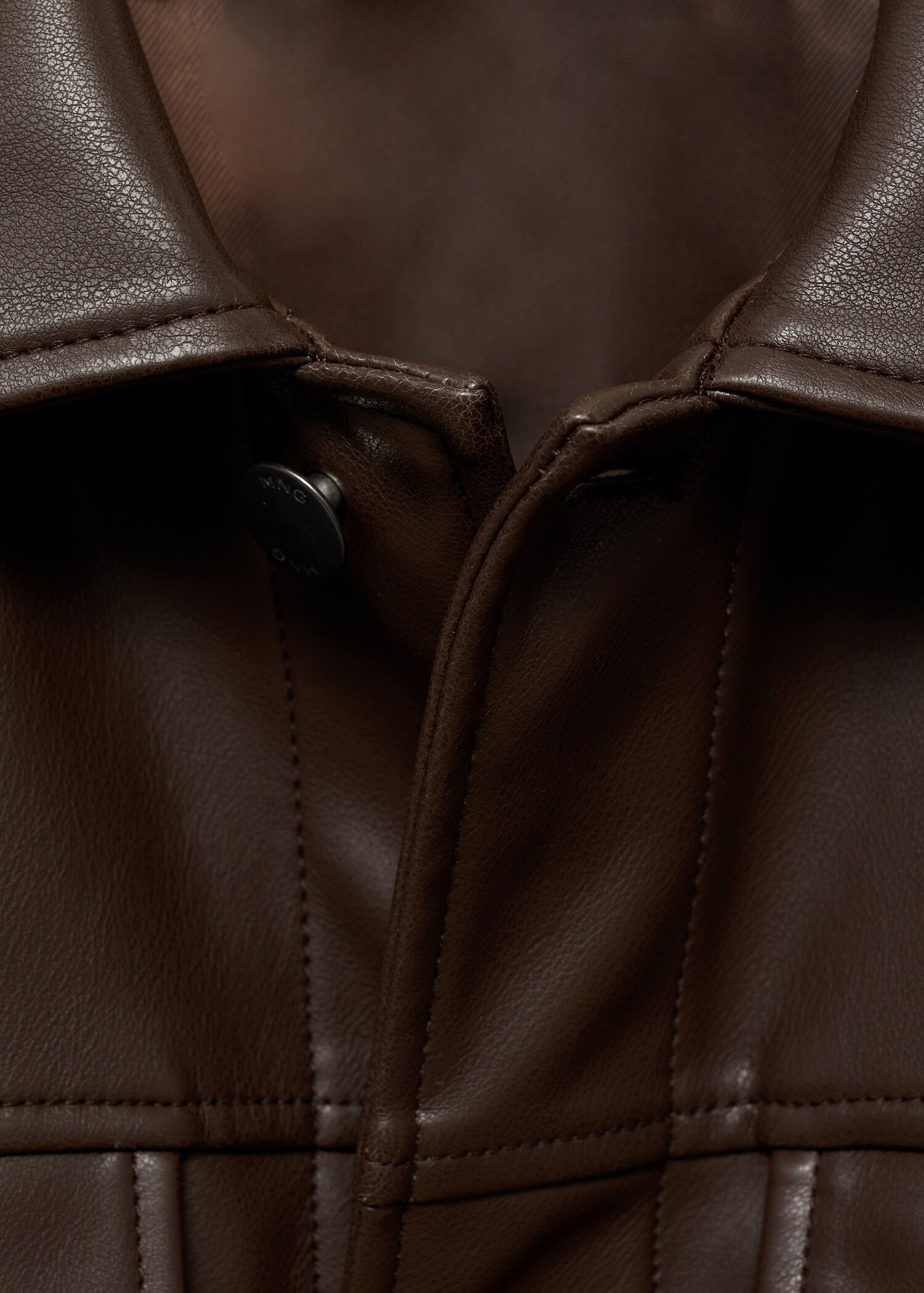 Leather-effect jacket with pockets - Details of the article 8
