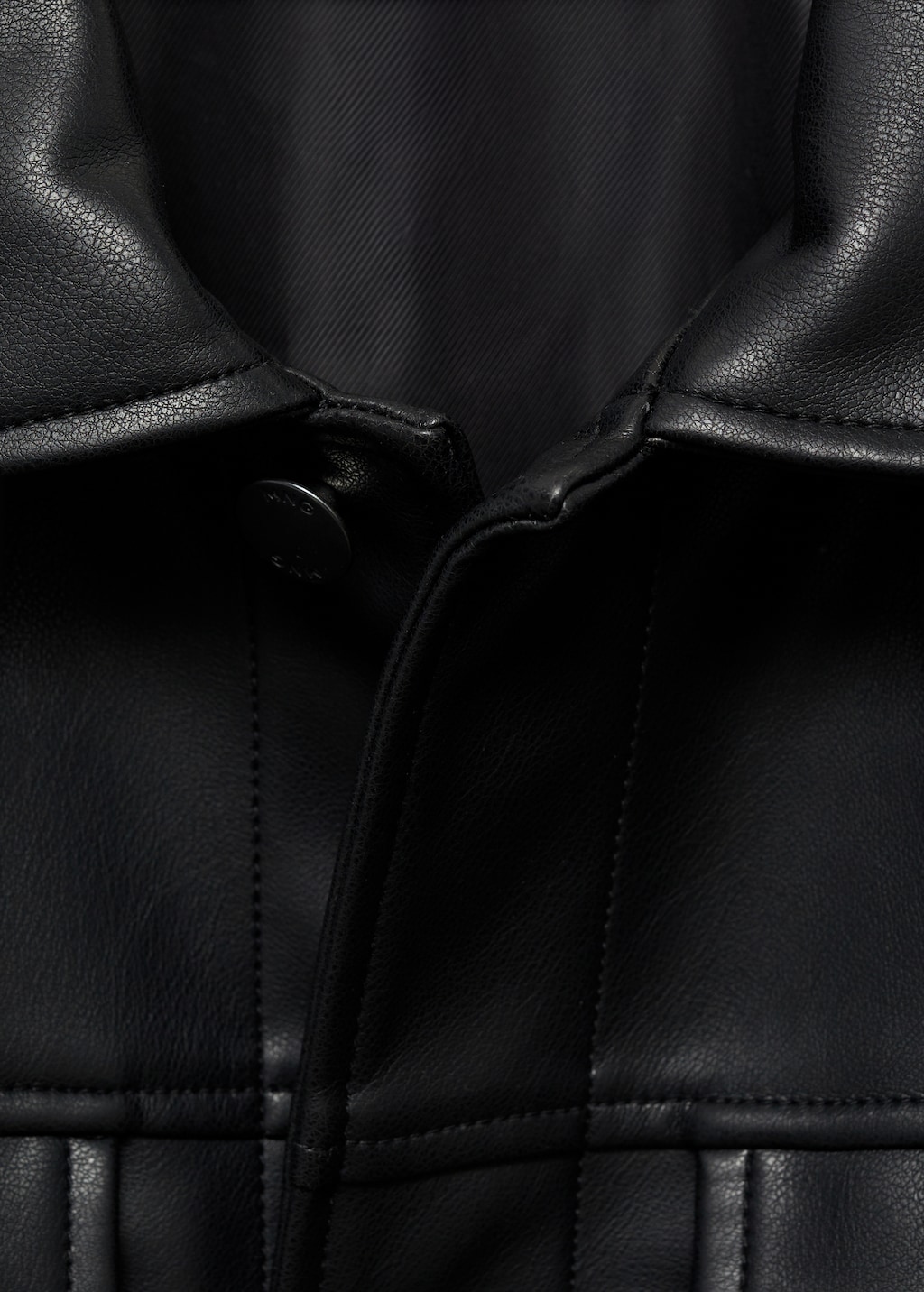 Leather-effect jacket with pockets - Men | MANGO Aruba Leather-effect jacket with pockets - Men | MANGO Aruba
