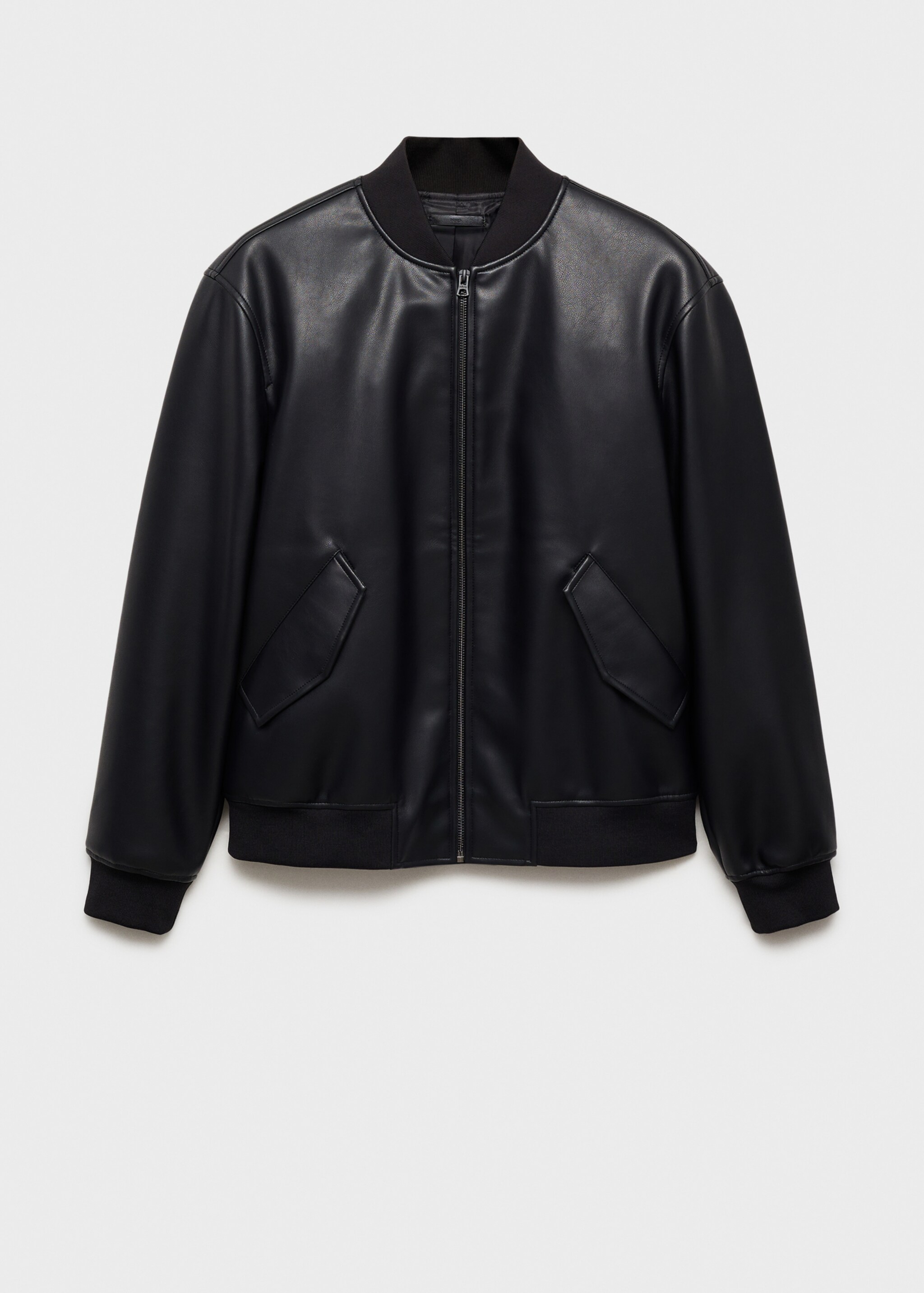 Leather-effect bomber jacket - Article without model