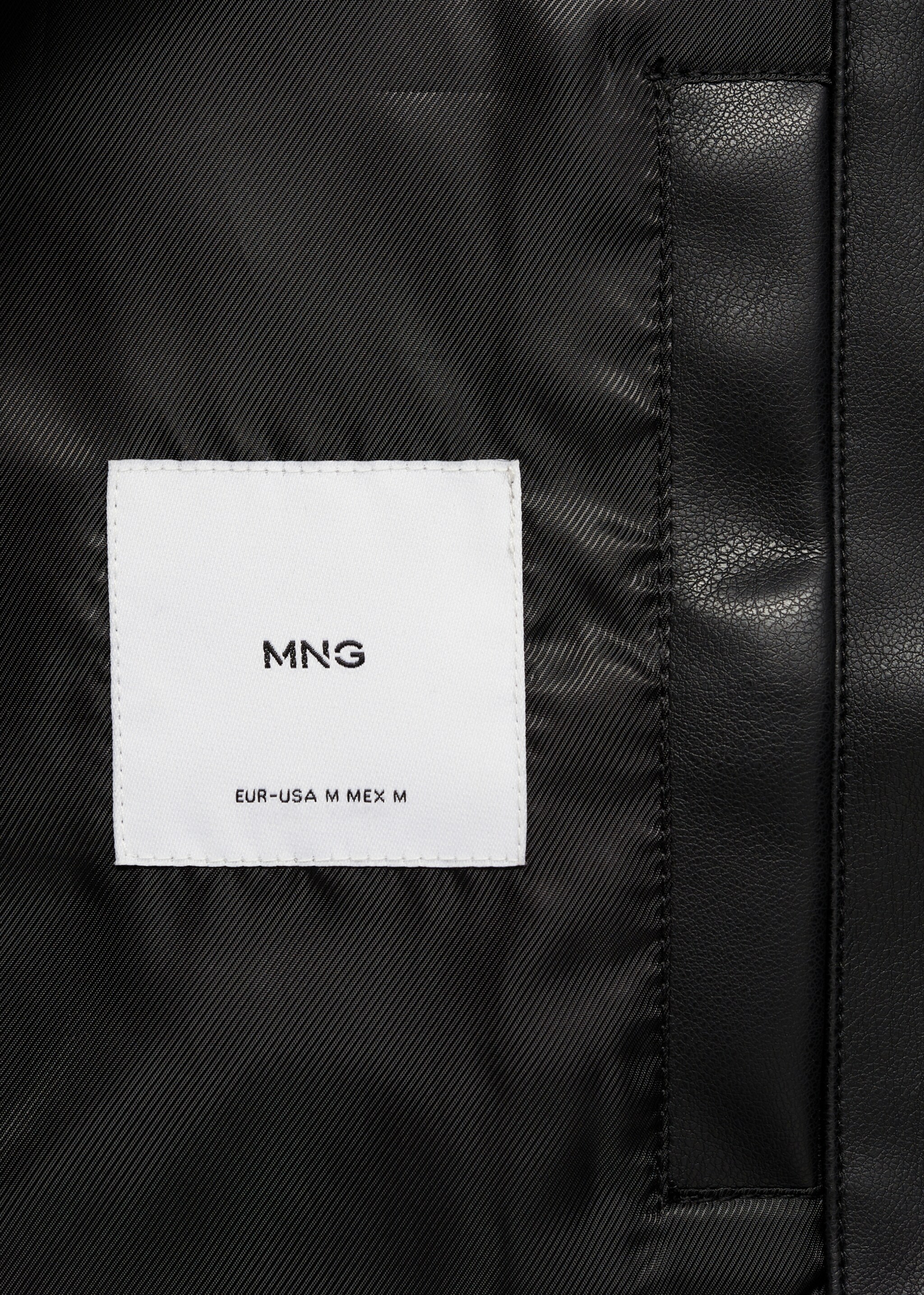 Leather-effect bomber jacket - Details of the article 0