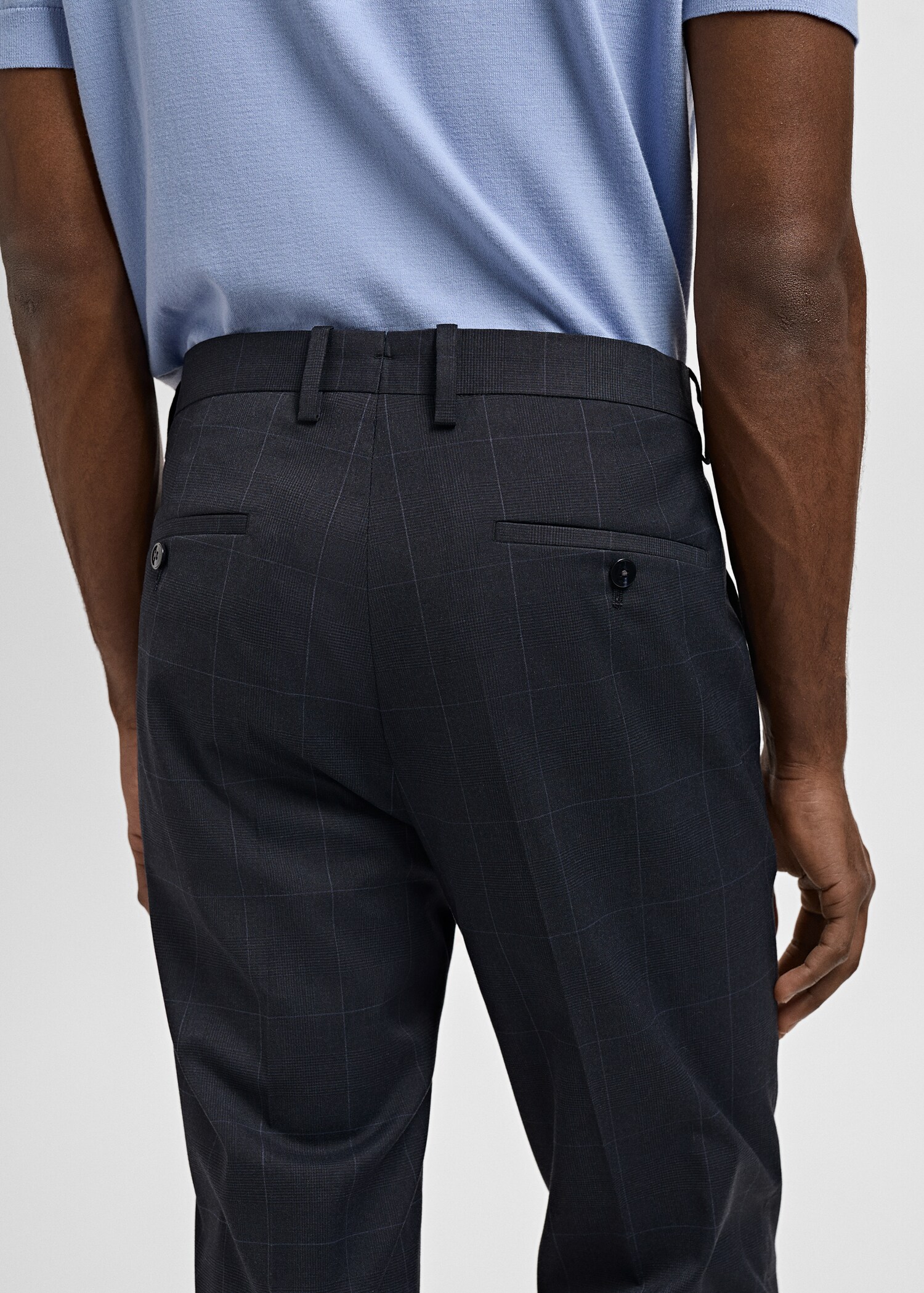 Stretch fabric super slim-fit suit trousers - Details of the article 1