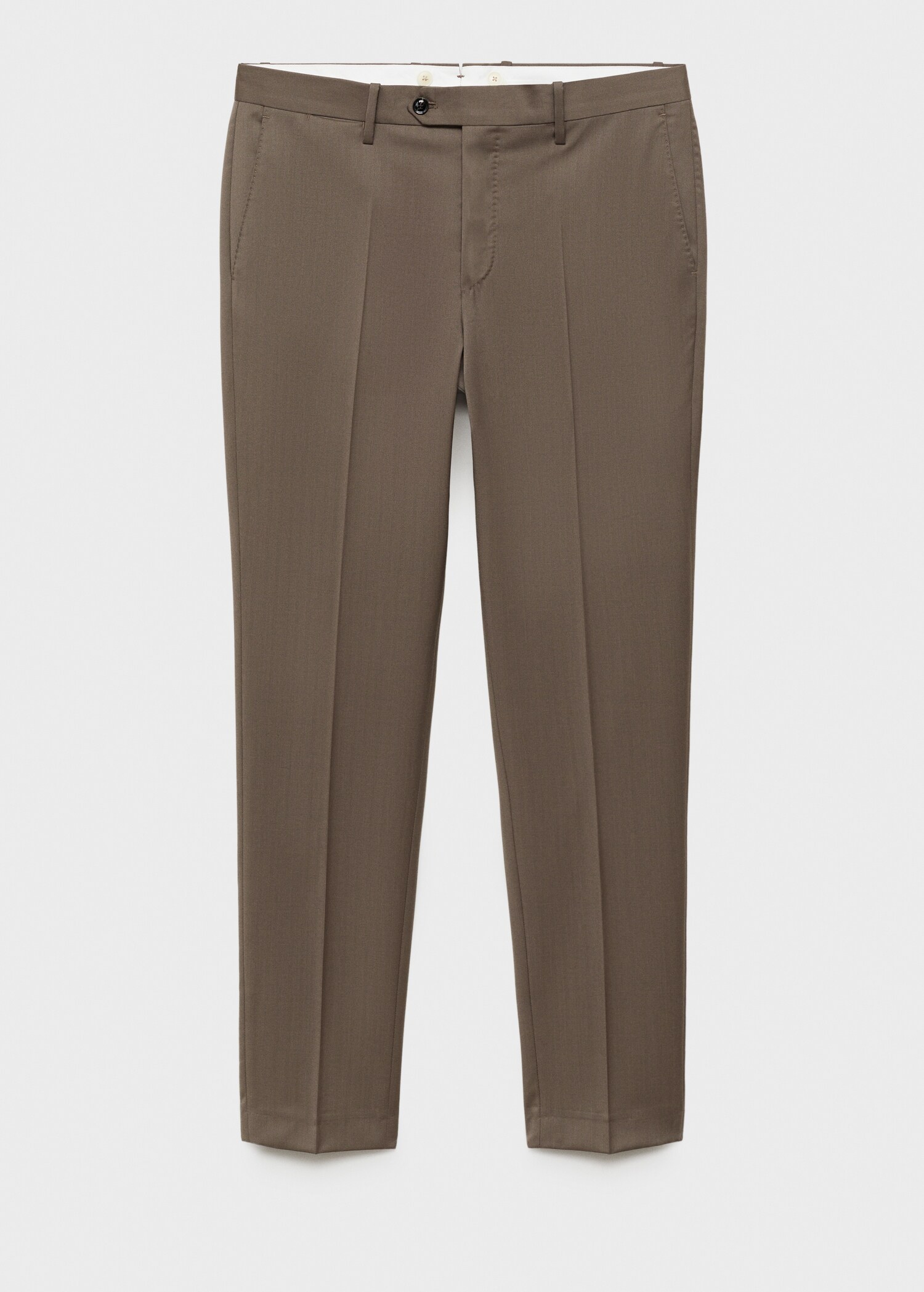 100% virgin wool herringbone suit trousers - Article without model