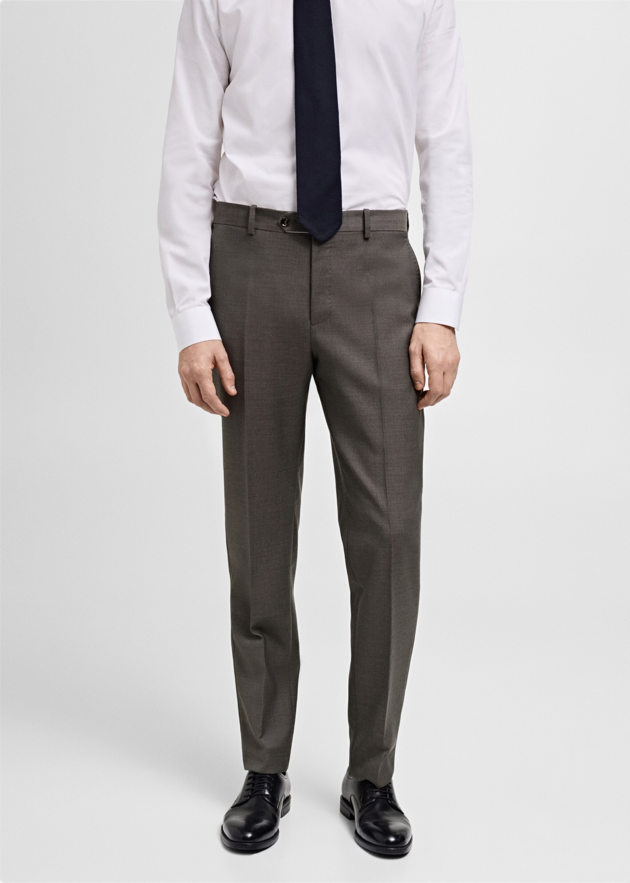 Venice 100% virgin wool suit trousers - Medium plane