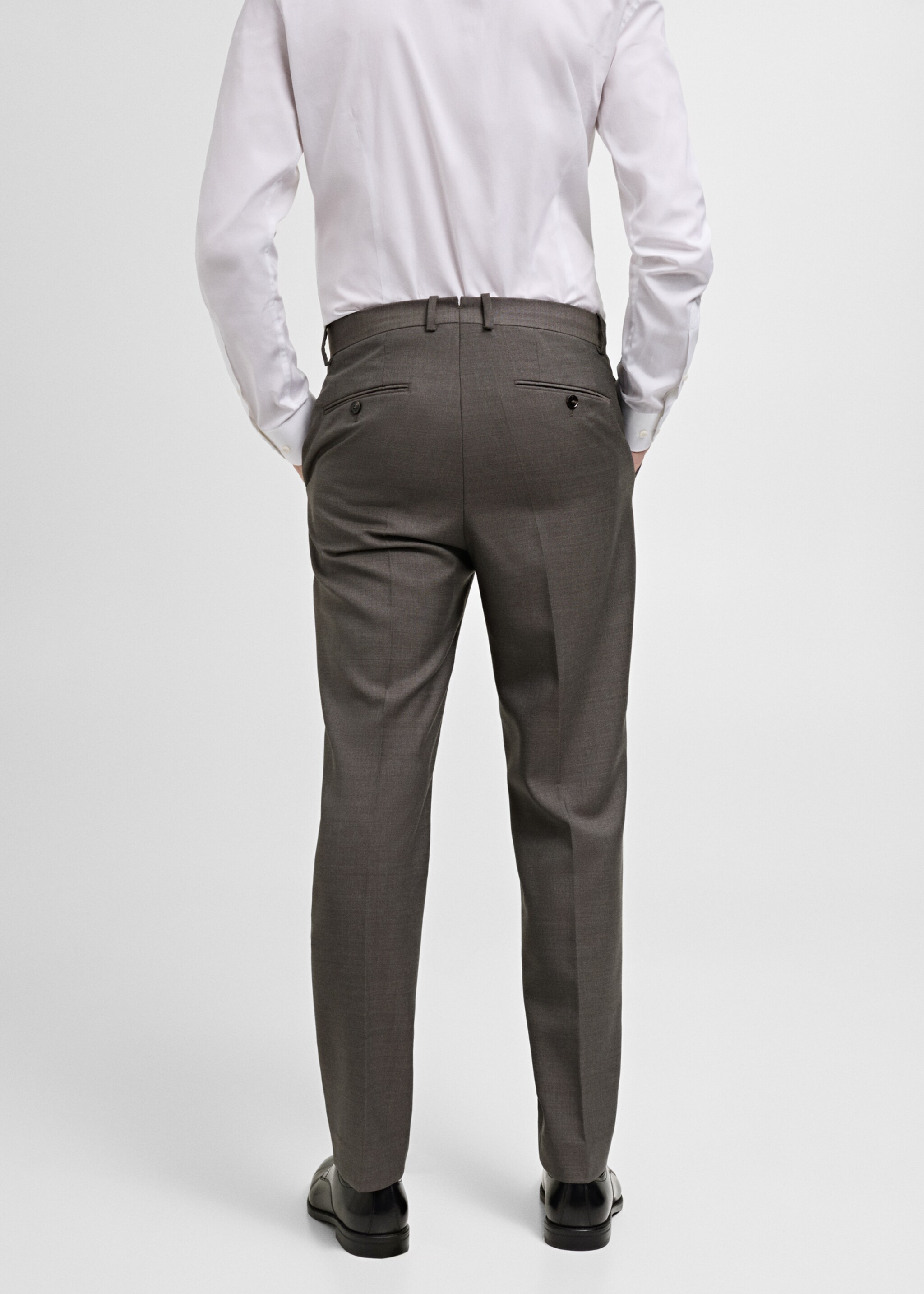 Venice 100% virgin wool suit trousers - Reverse of the article