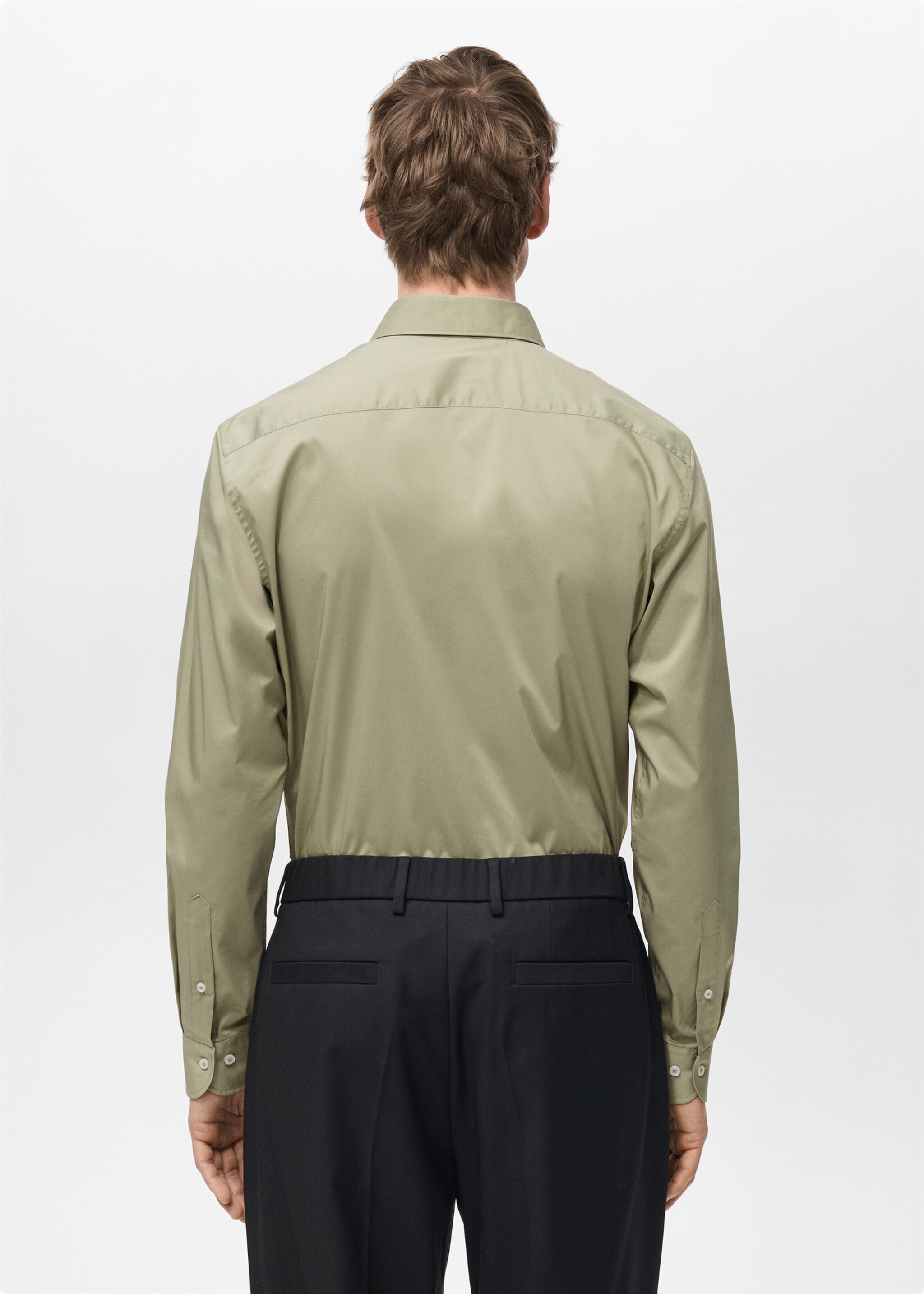Regular-fit stretch cotton shirt - Reverse of the article