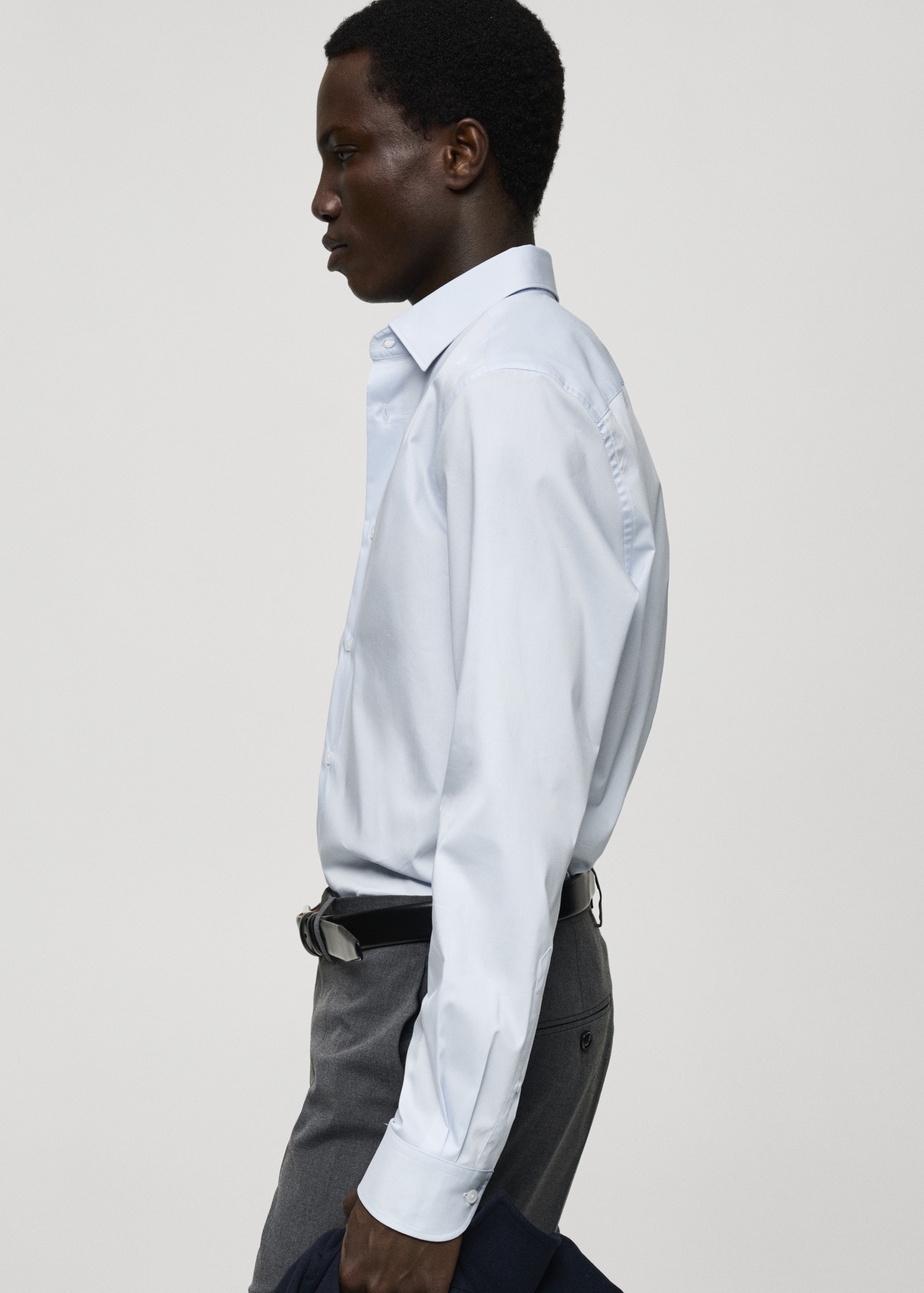 Regular-fit stretch cotton shirt - Details of the article 2