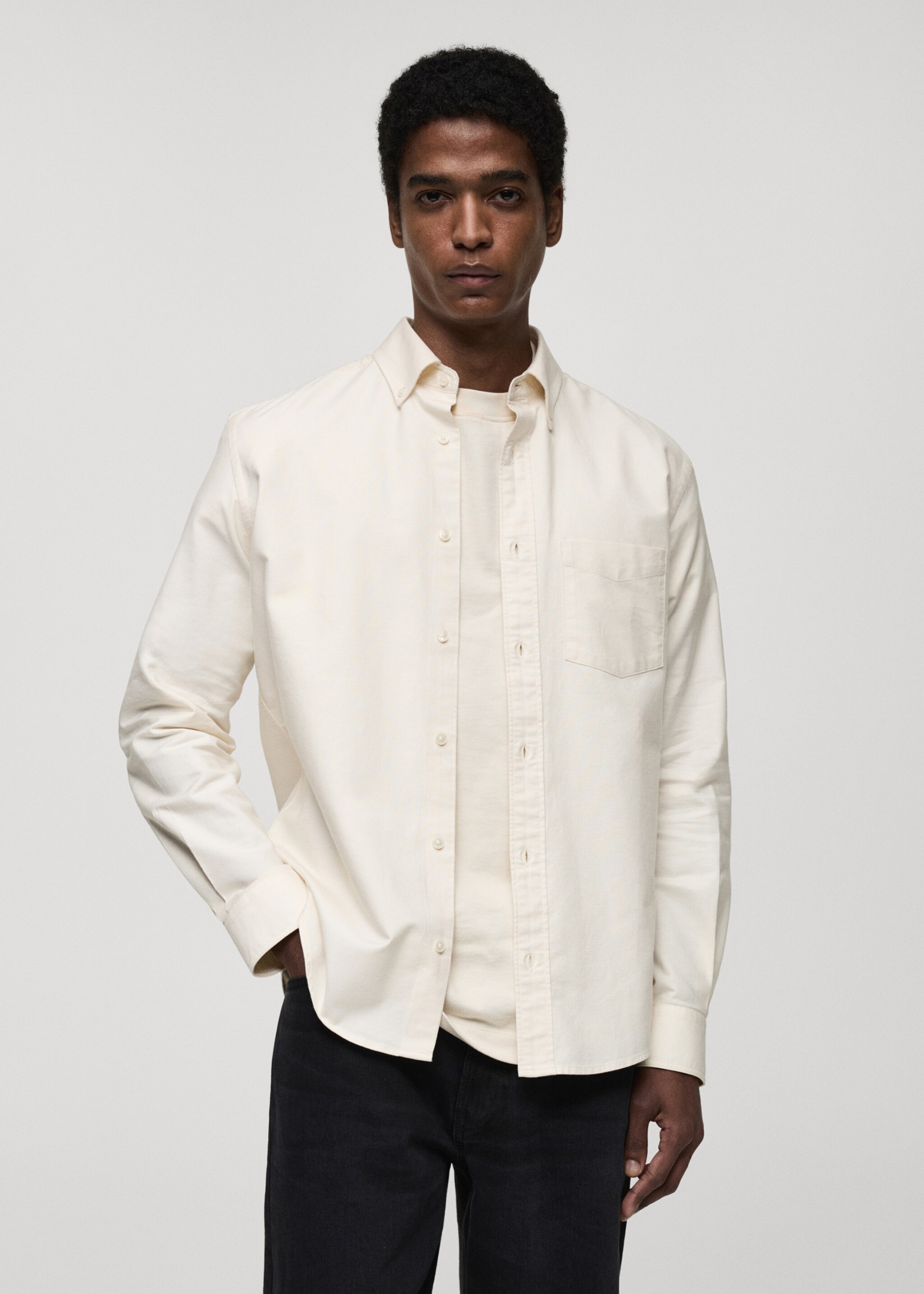 100% cotton Oxford shirt - Medium plane