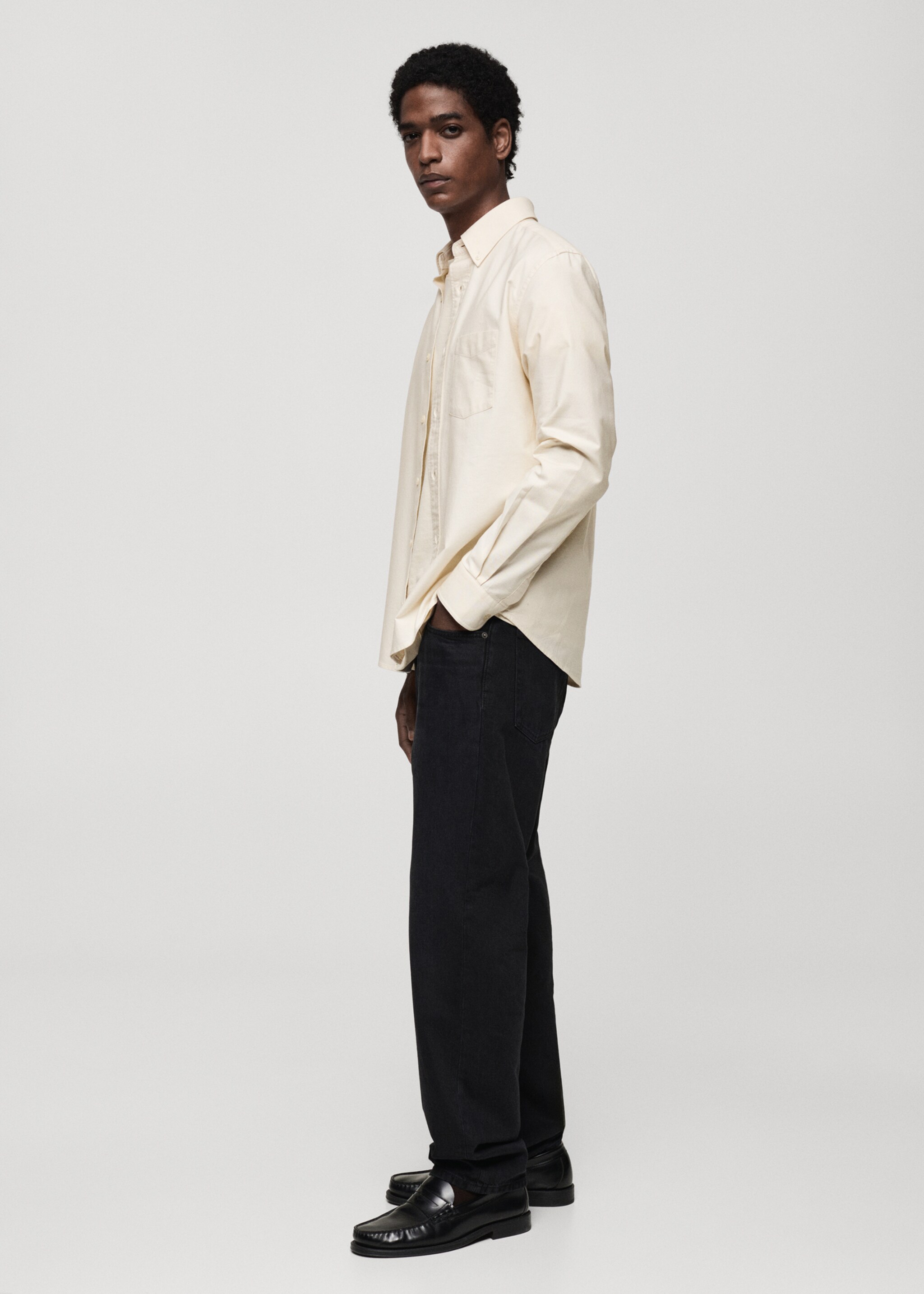 100% cotton Oxford shirt - Details of the article 2