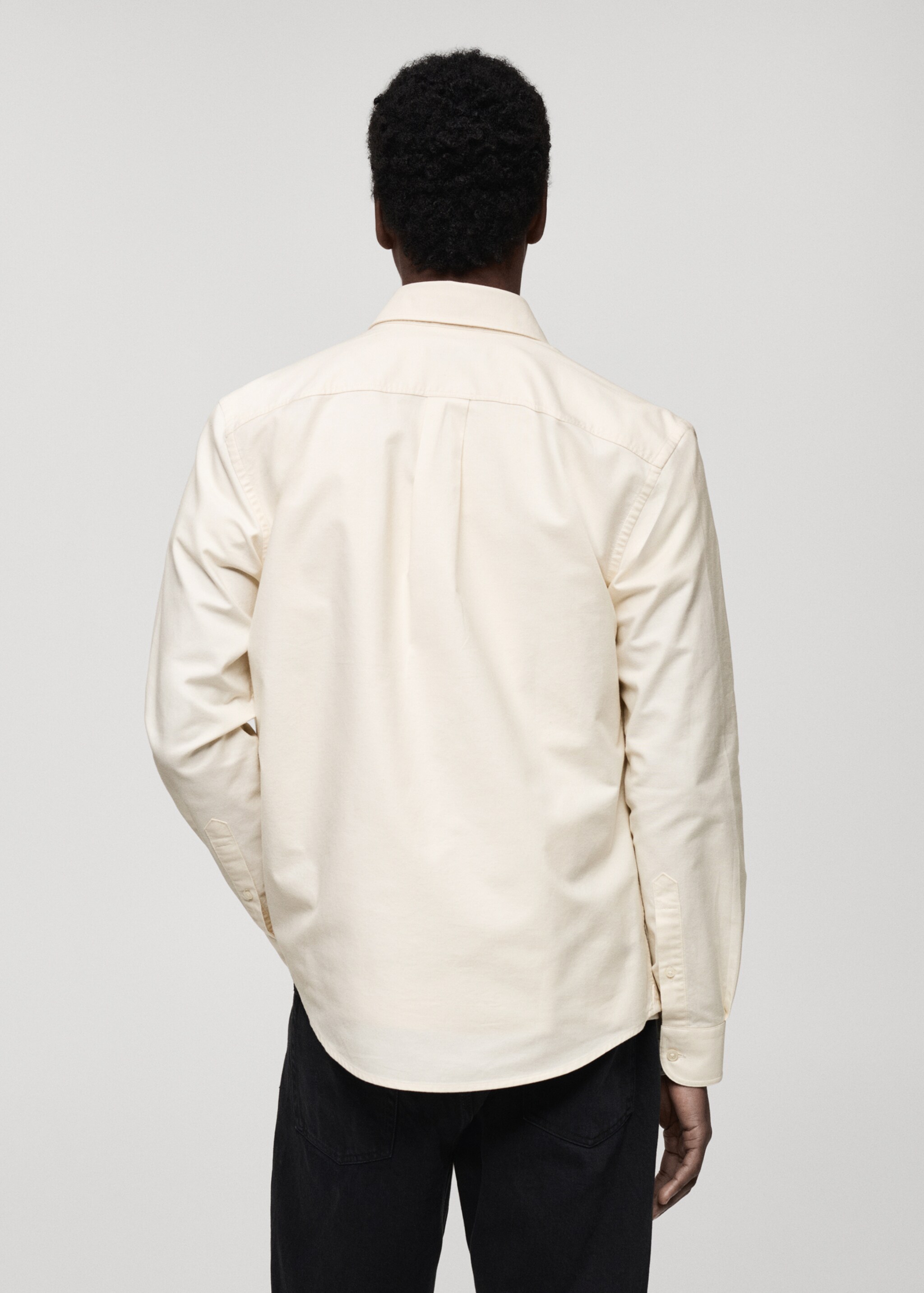 100% cotton Oxford shirt - Reverse of the article