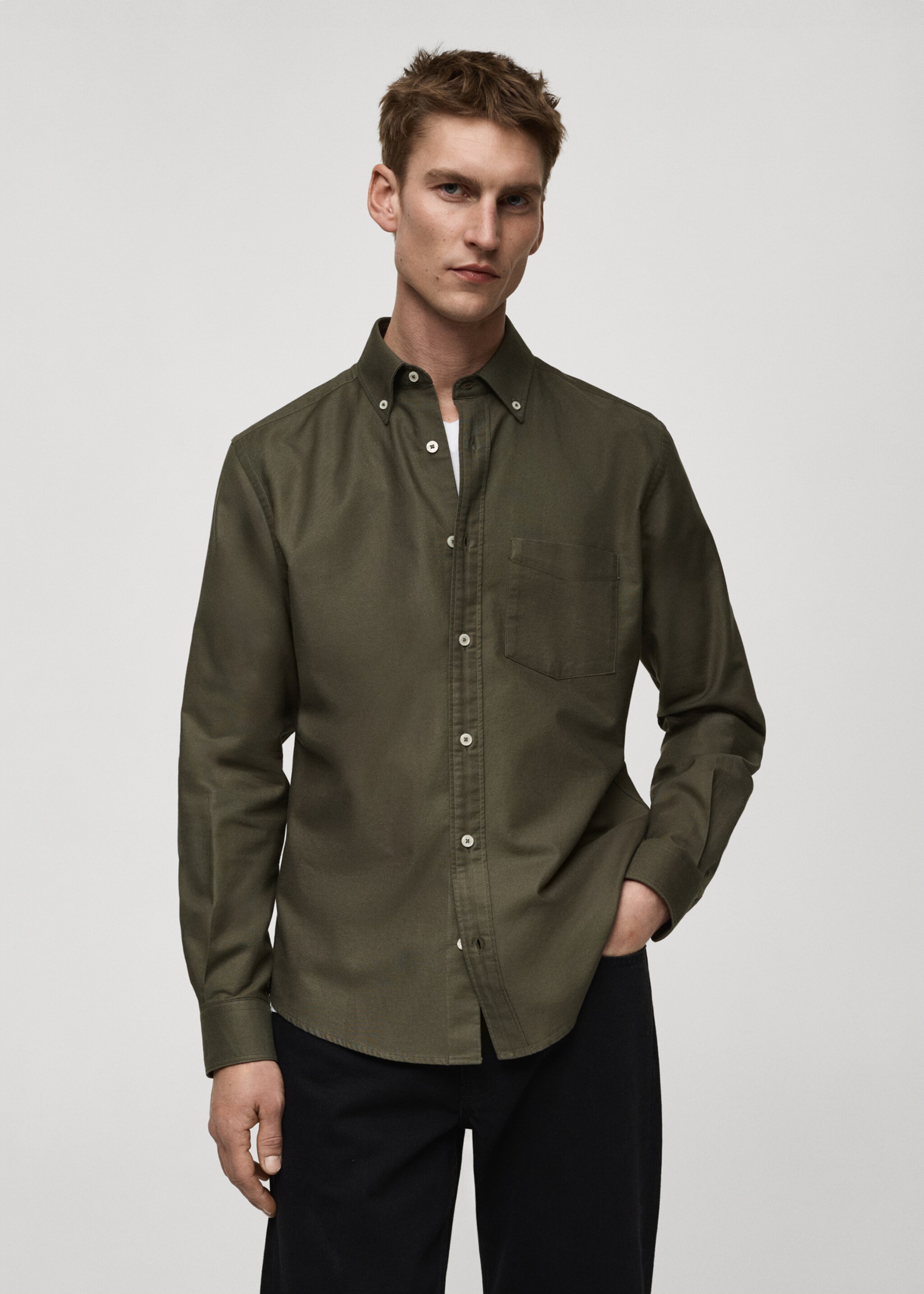 100% cotton Oxford shirt - Medium plane