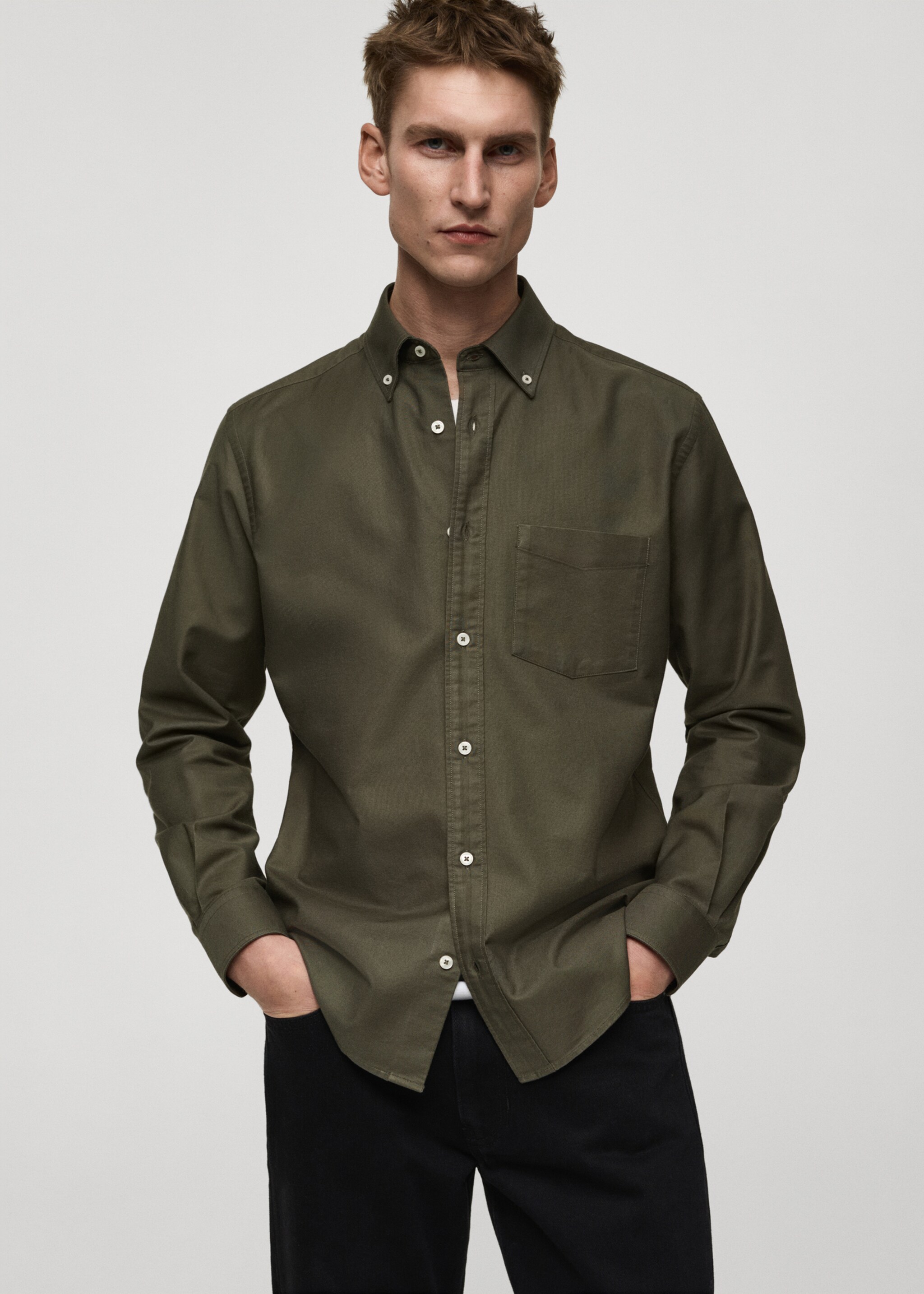 100% cotton Oxford shirt - Details of the article 2