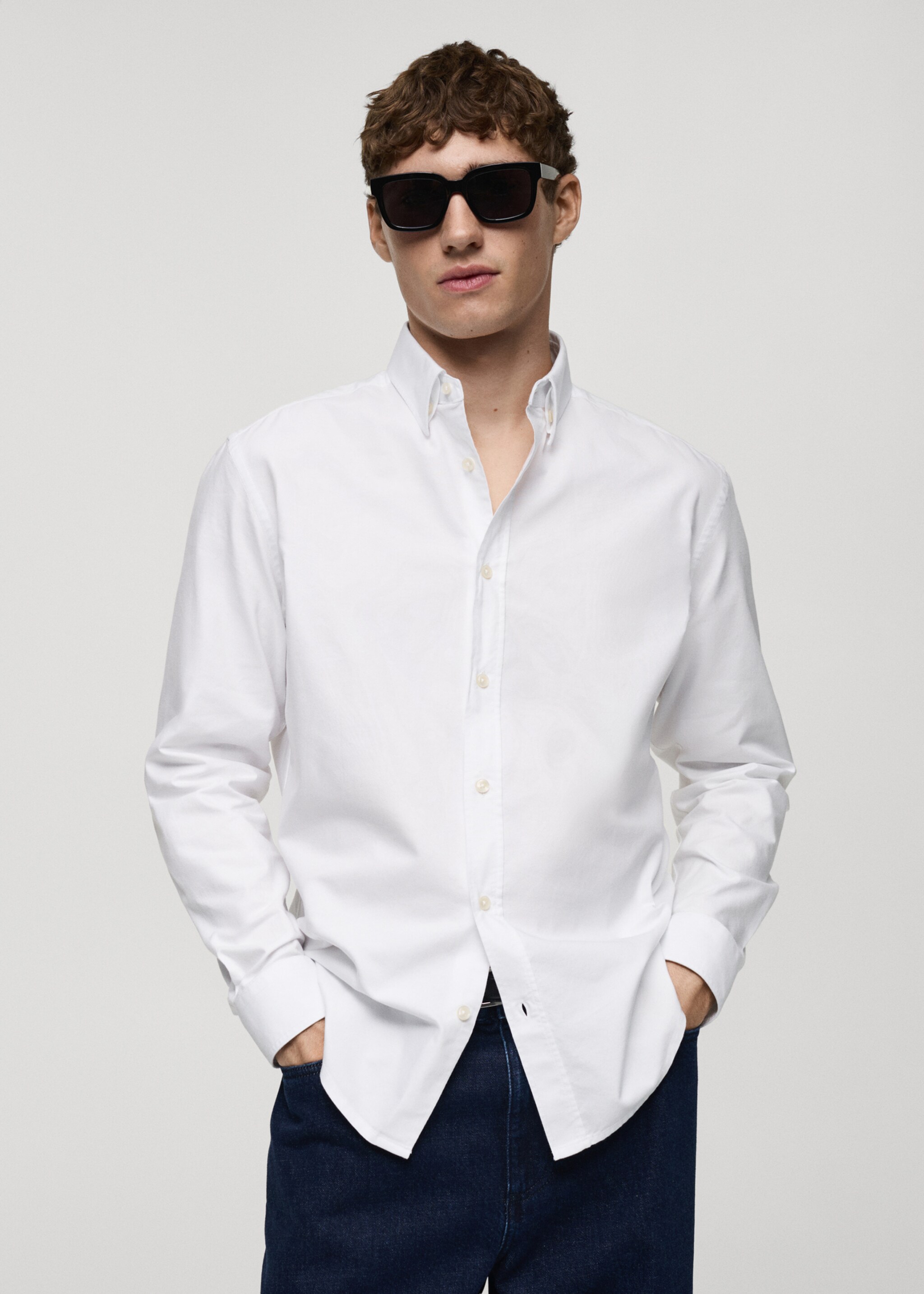 100% cotton Oxford shirt - Medium plane