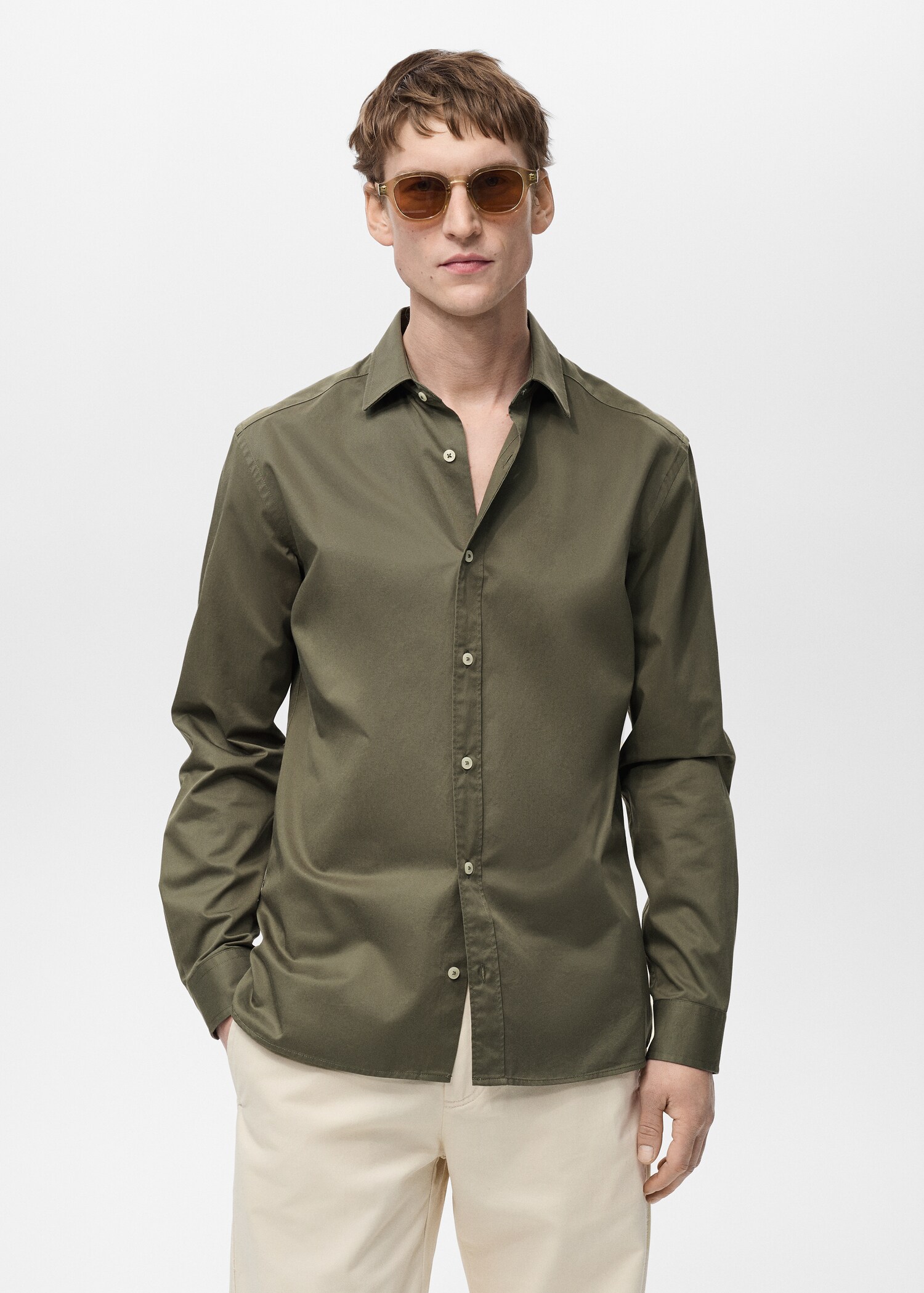 100% cotton regular fit shirt - Medium plane