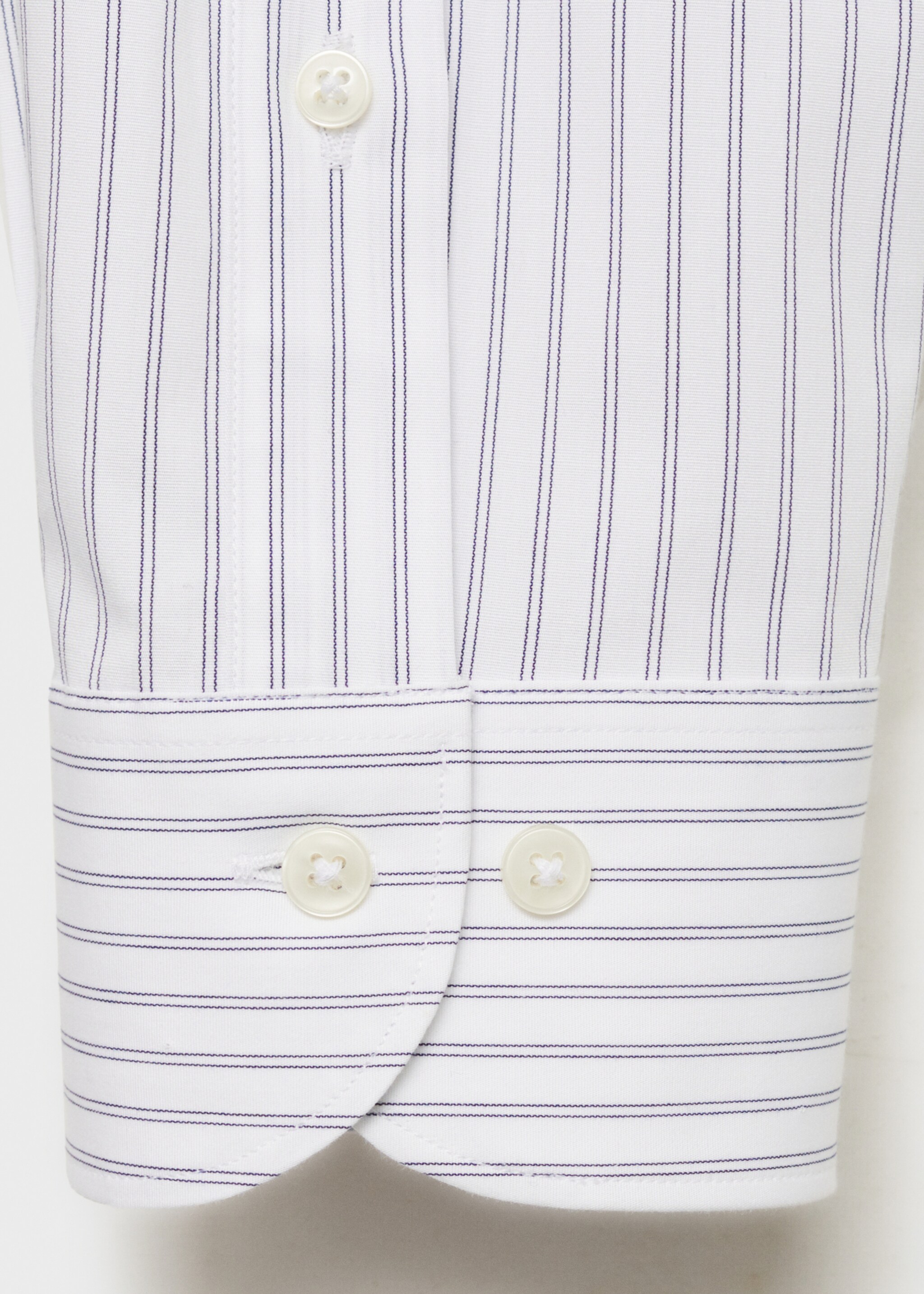Slim fit striped cotton shirt - Details of the article 0