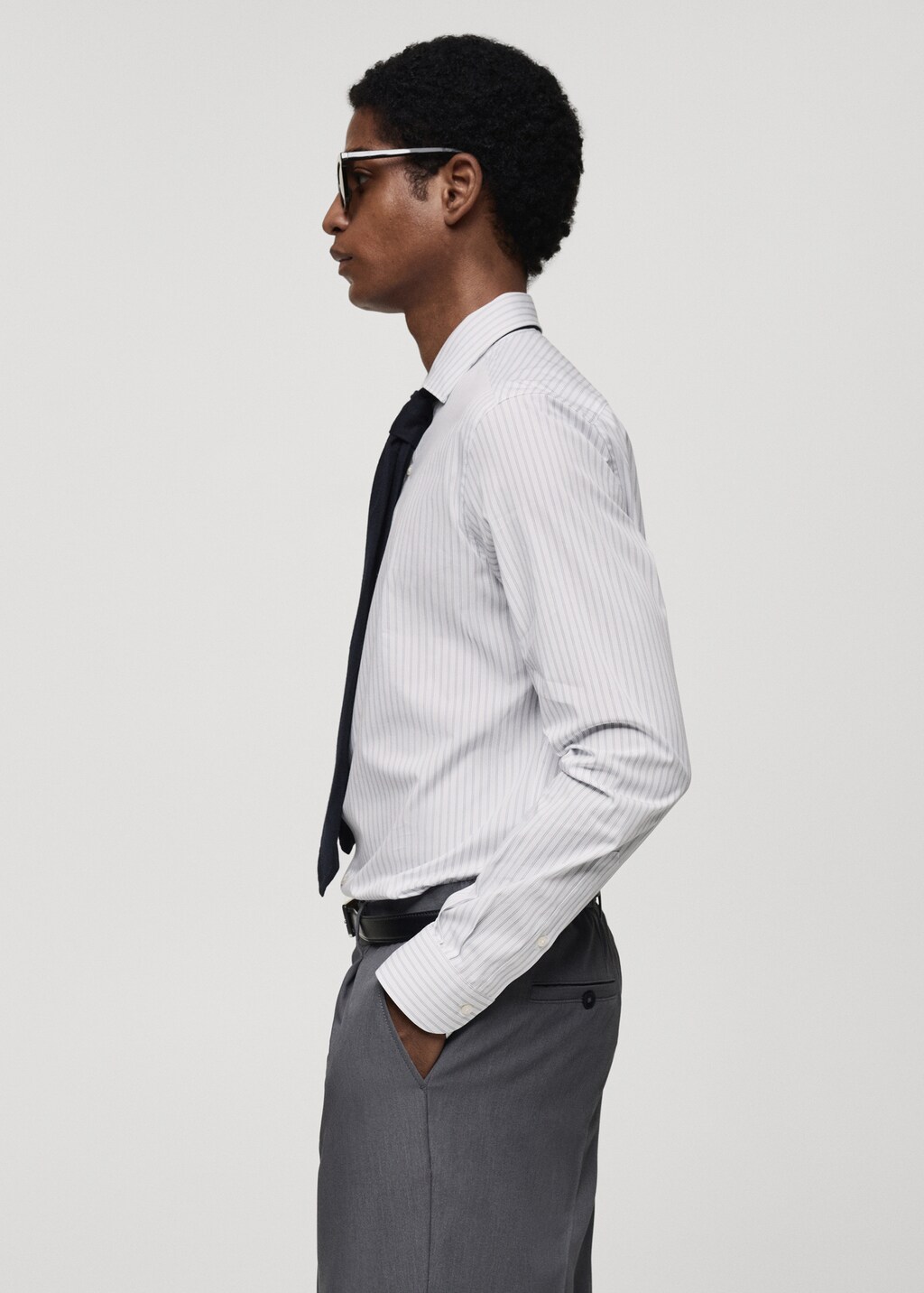 Slim fit striped cotton shirt - Men | MANGO USA Slim fit striped cotton shirt - Men | MANGO USA