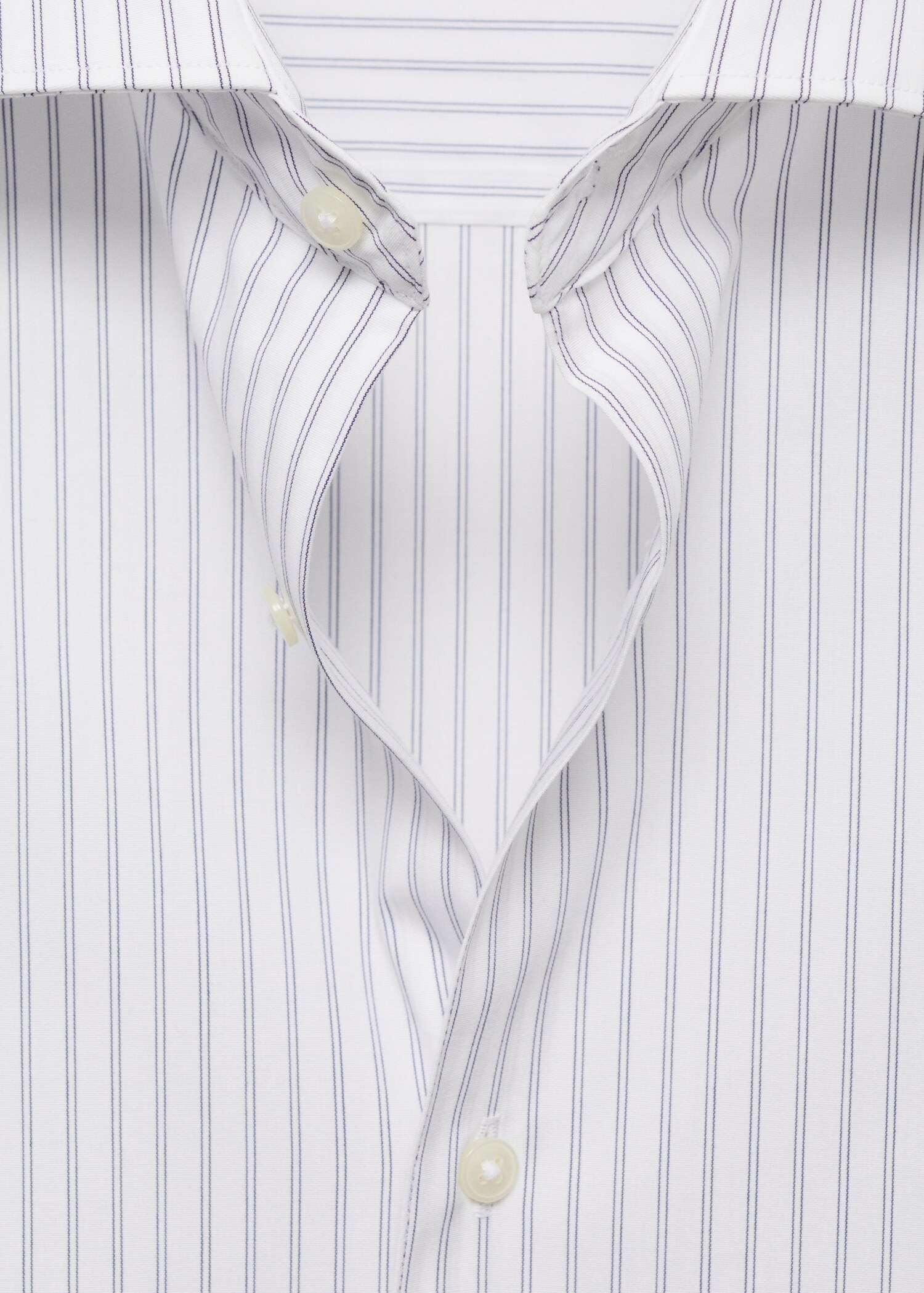 Gestreiftes Slim Fit-Hemd aus Baumwolle - Detail des Artikels 8