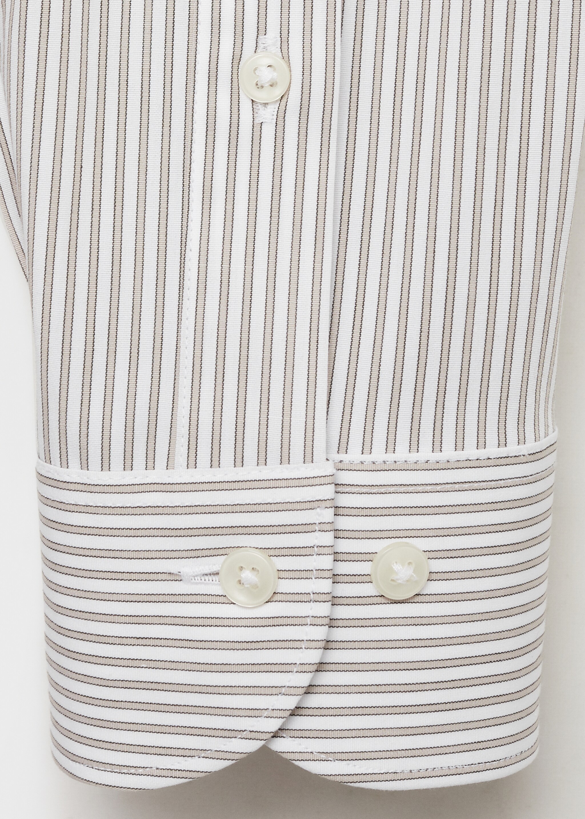 Slim fit striped cotton shirt - Details of the article 0