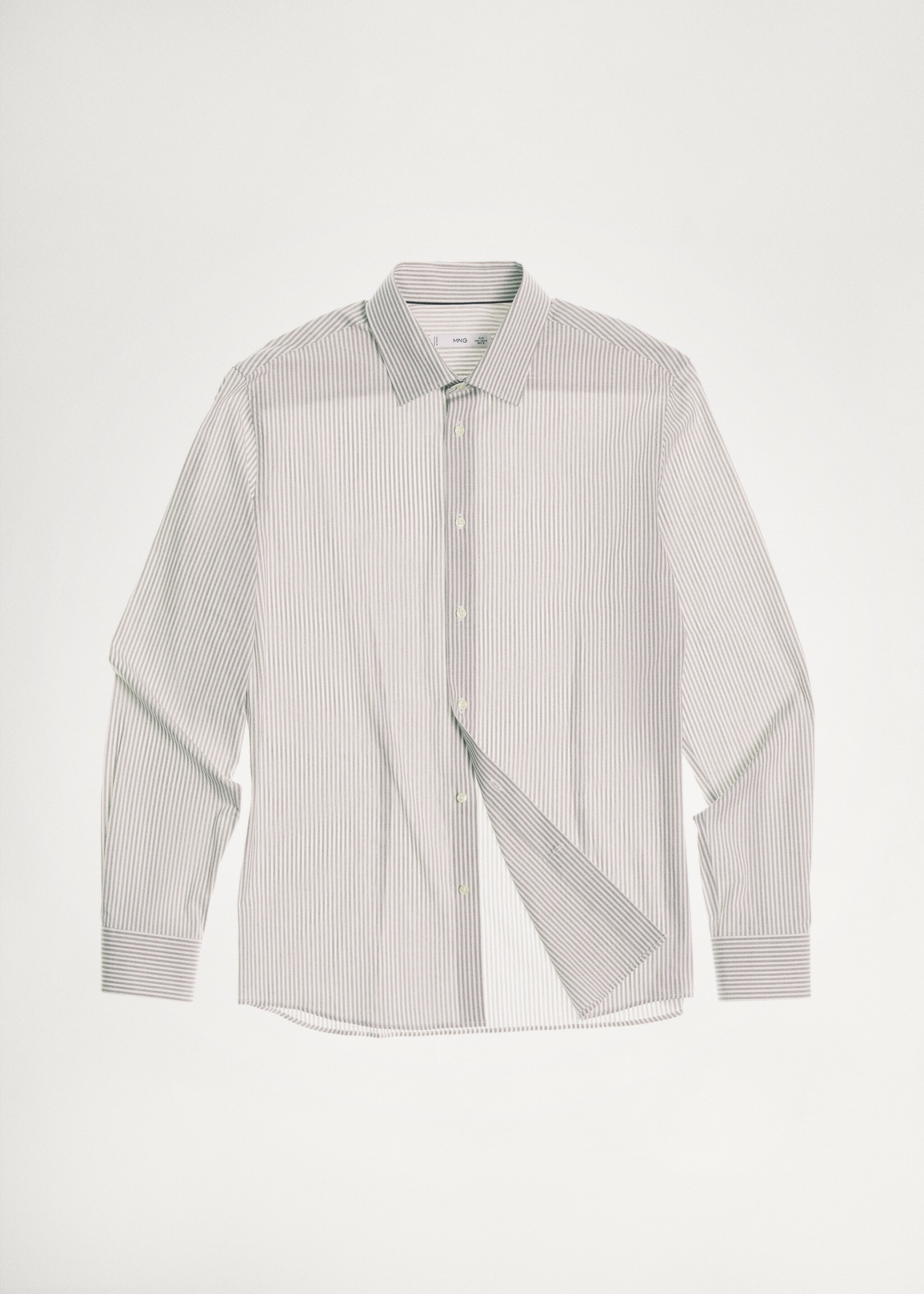 Slim fit striped cotton shirt - Details of the article 5