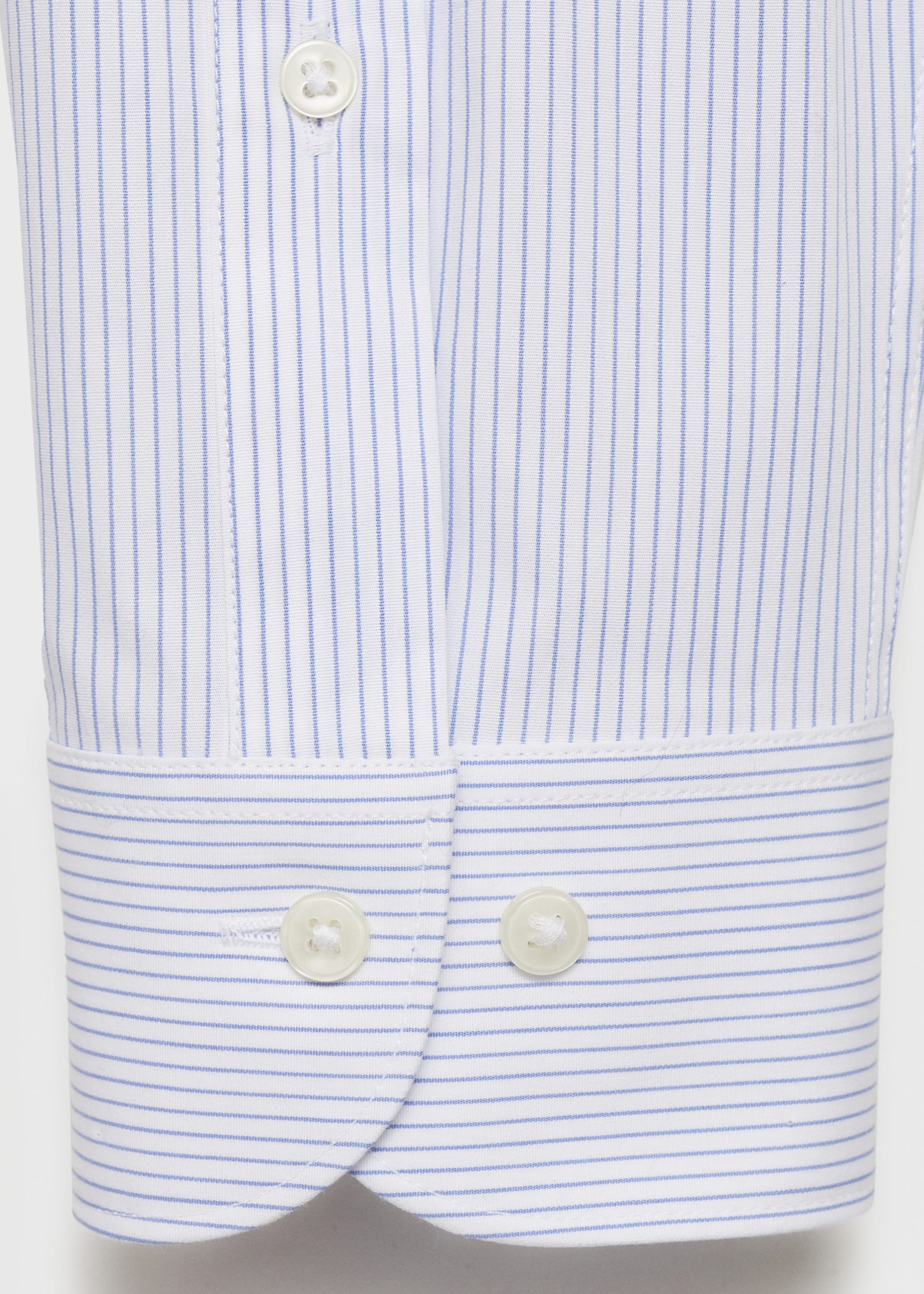 Slim fit striped cotton shirt - Details of the article 0