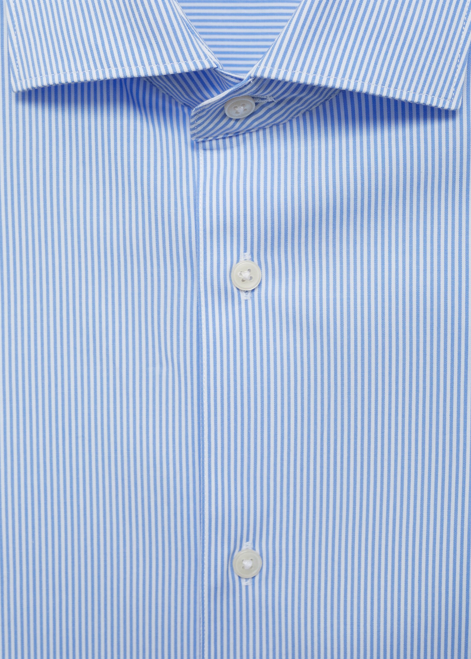 Gestreiftes Slim Fit-Hemd aus Baumwolle - Detail des Artikels 8