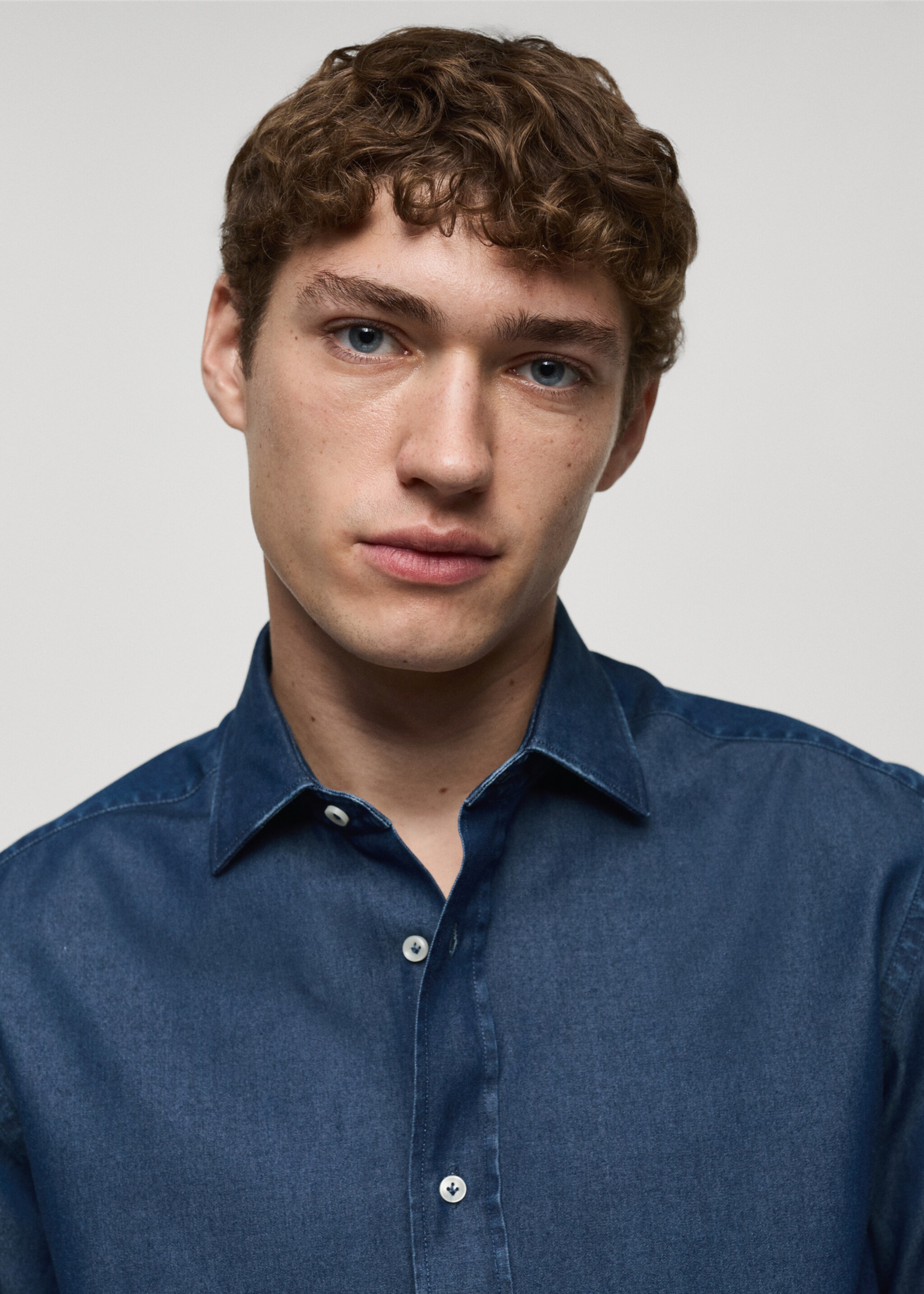 Chemise slim fit coton chambray - Détail de l'article 1