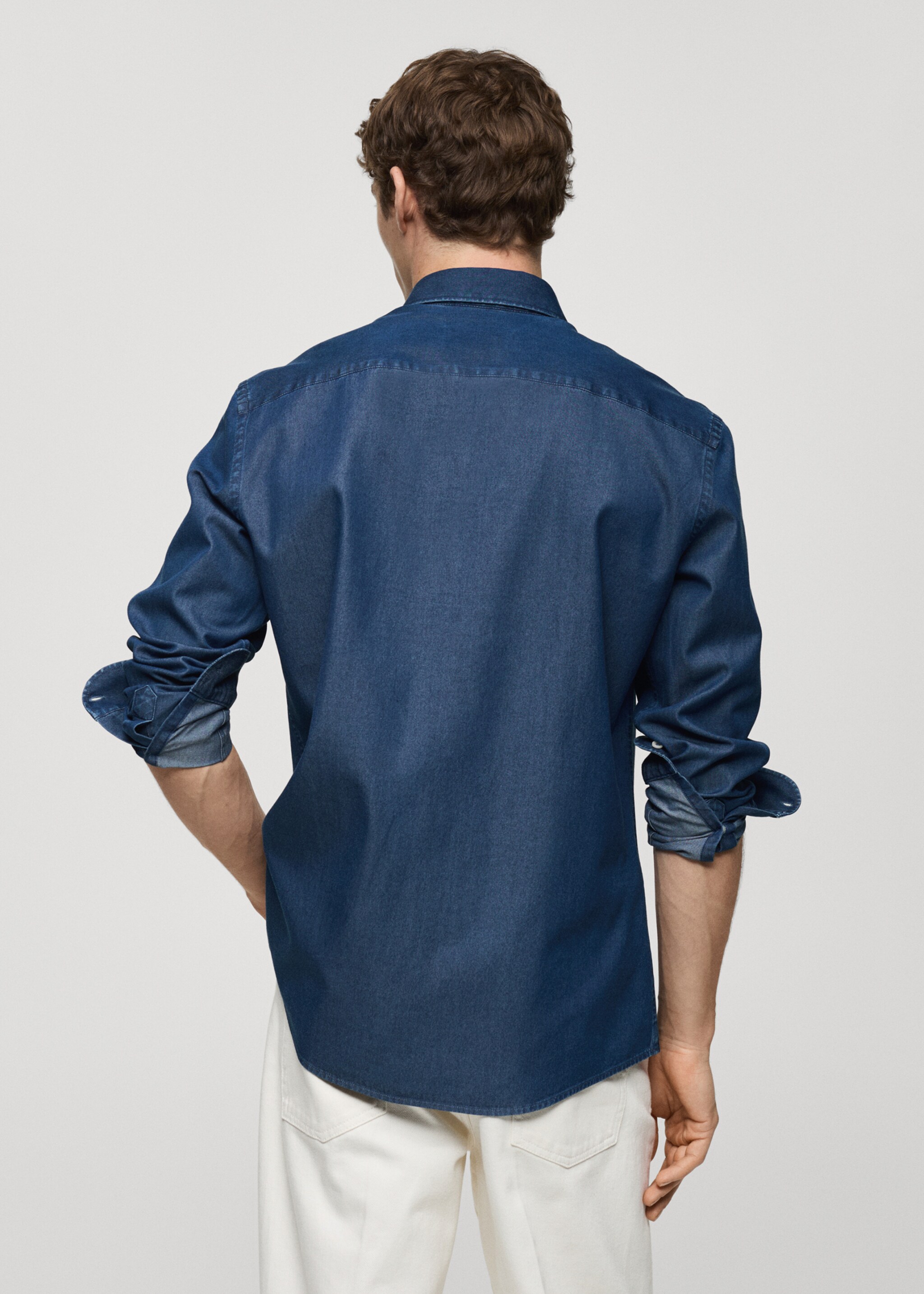 Chemise slim fit coton chambray - Verso de l’article