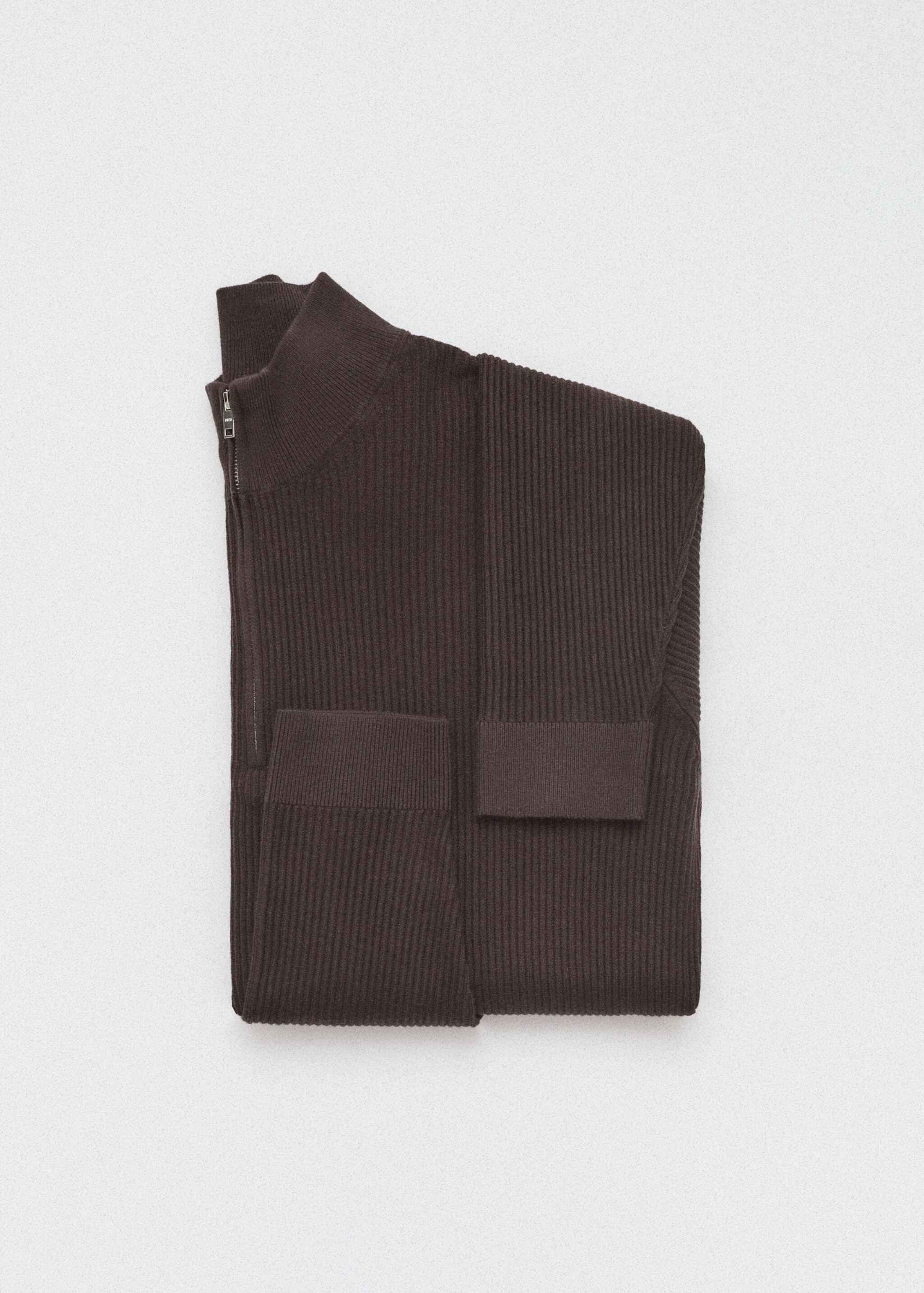 Ribbed sweater with zip neck - Details of the article 3