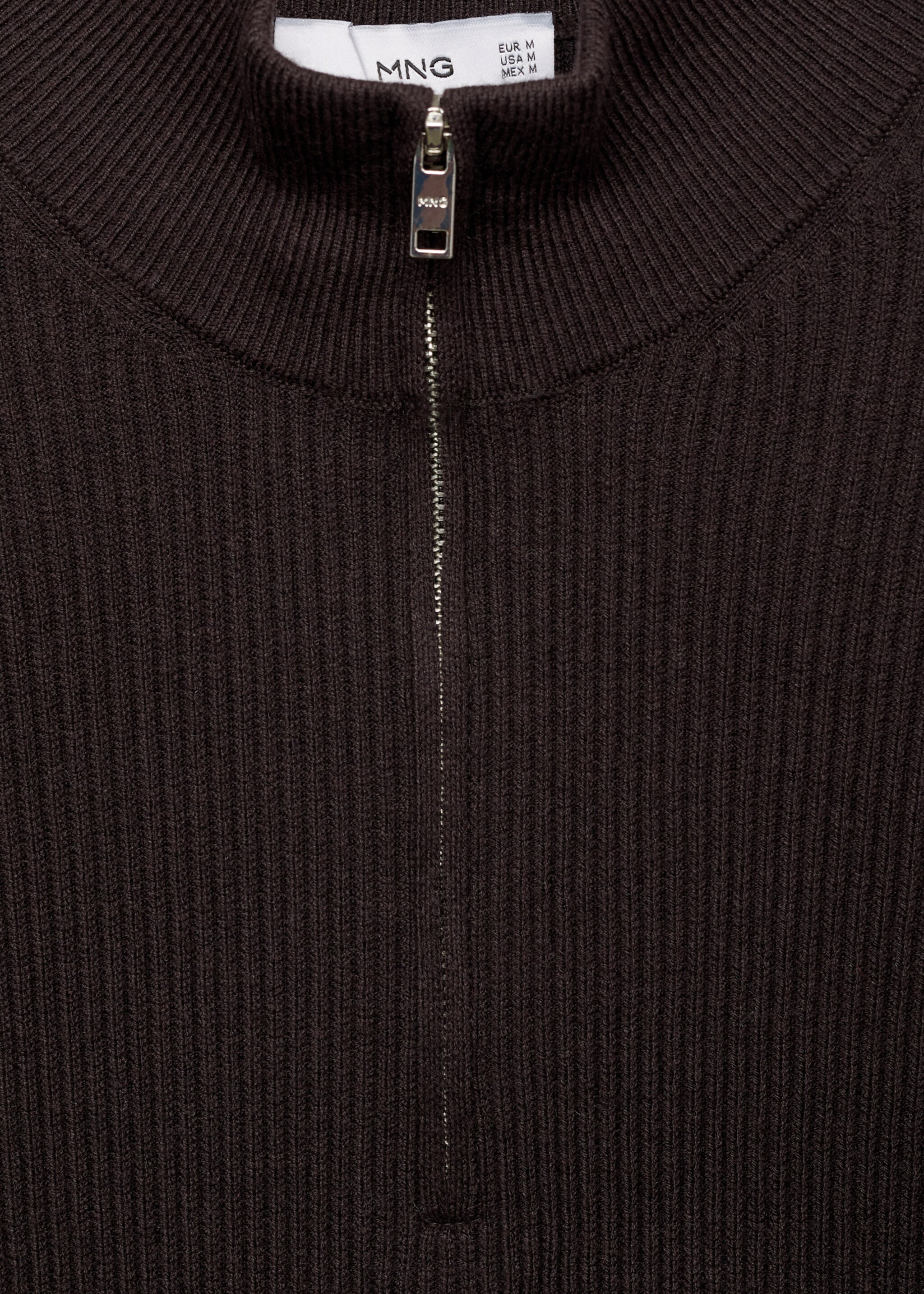 Pull-over maille côtelée col zippé - Détail de l'article 8