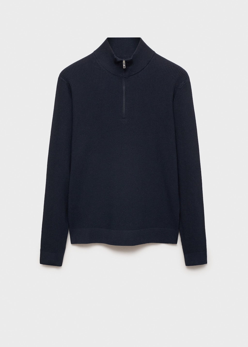 Ribbed sweater with zip neck - Men | MANGO USA Ribbed sweater with zip neck - Men | MANGO USA