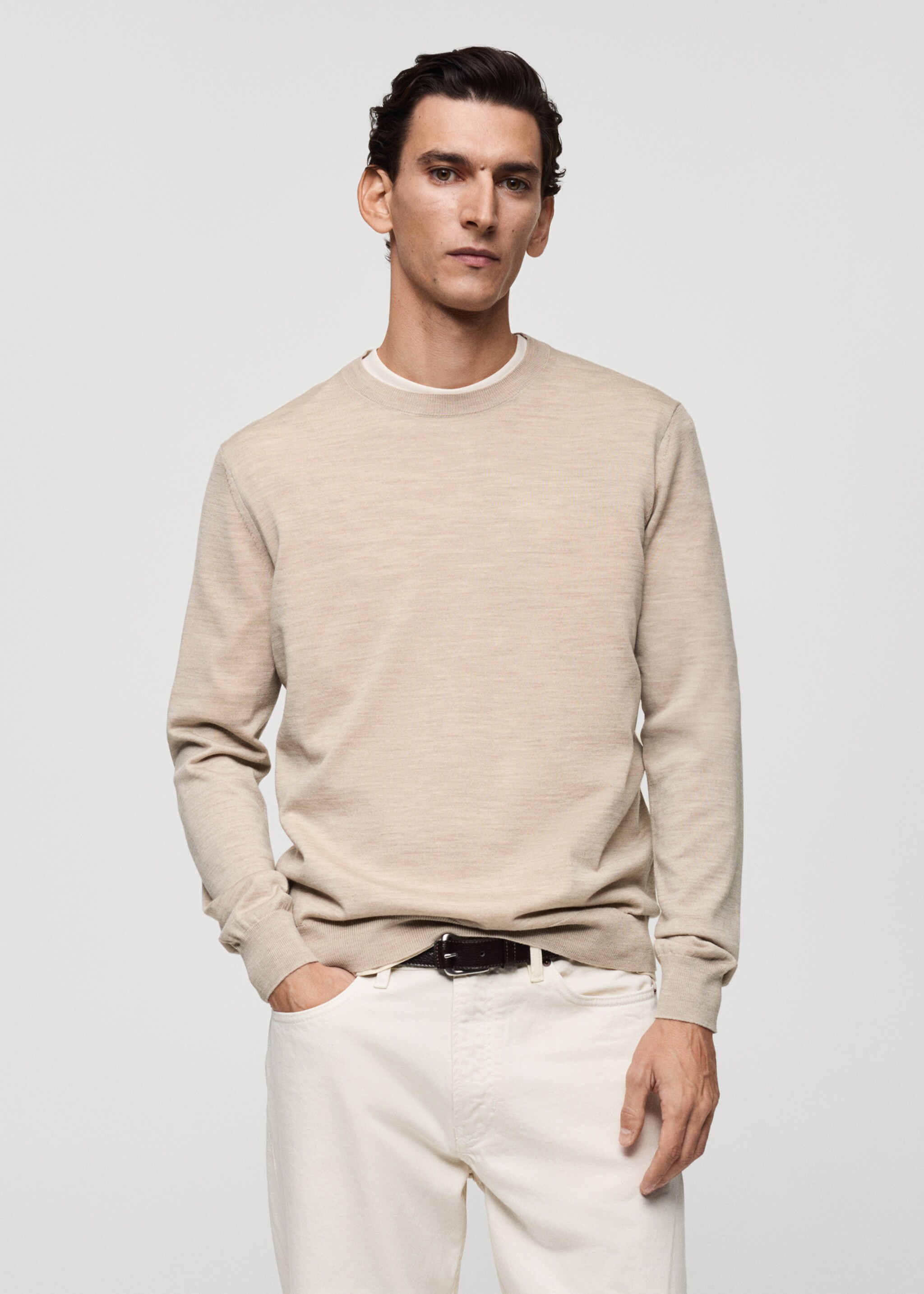Pull-over 100 % laine mérinos - Plan moyen