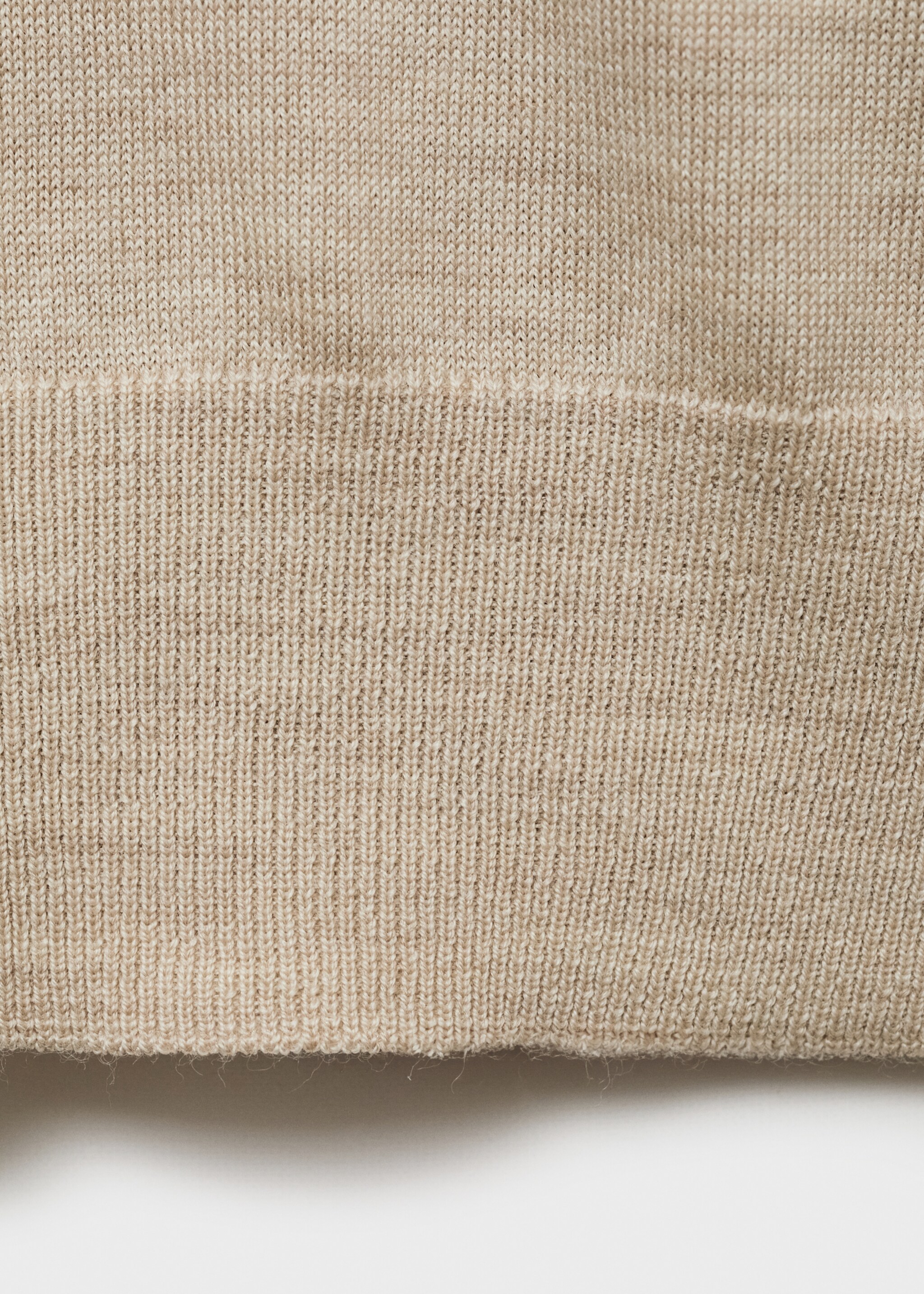 100% merino wool perkins-neck sweater with zip - Details of the article 0