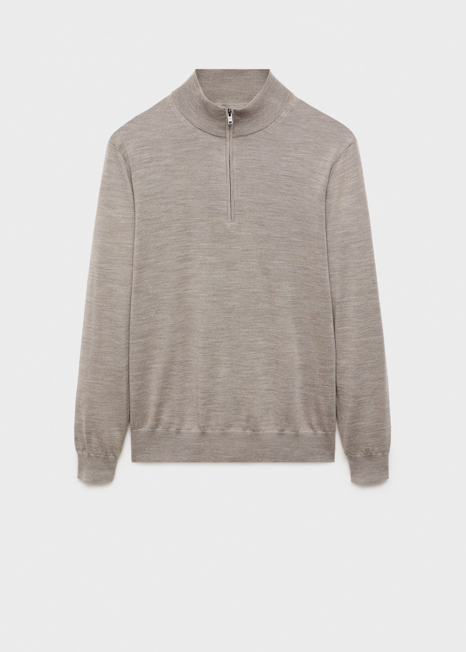 100% merino wool perkins zip pullover - Article without model