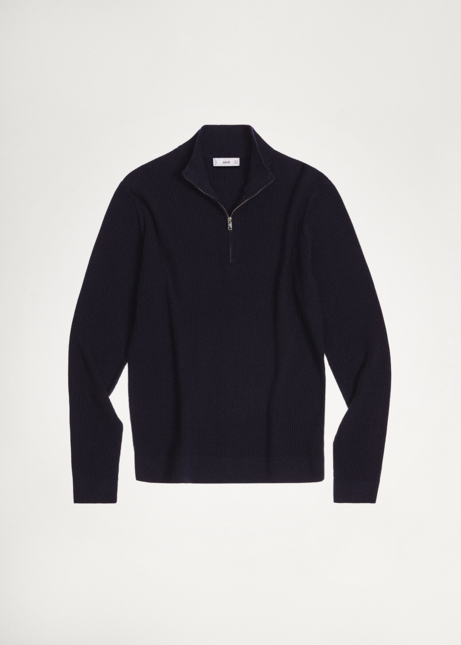 Pull-over 100 % laine mérinos col montant zippé - Détail de l'article 5