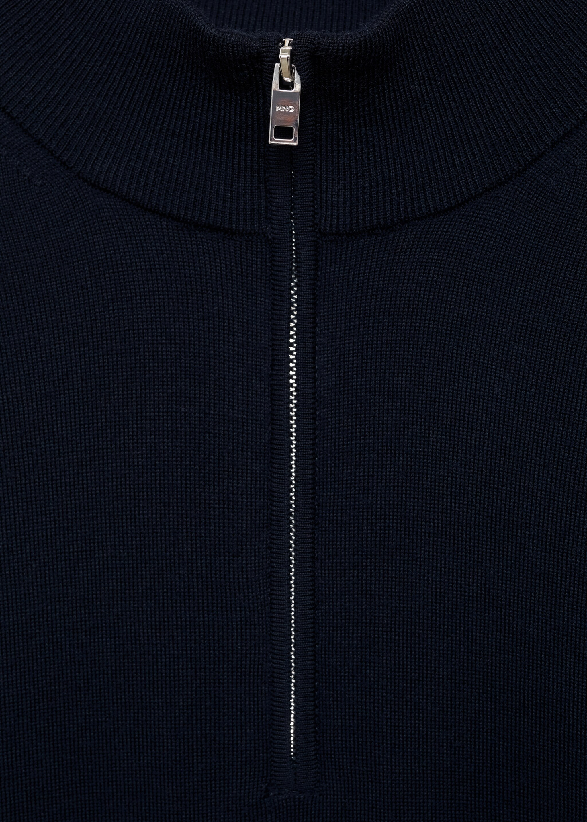 100% merino wool perkins-neck sweater with zip - Details of the article 8