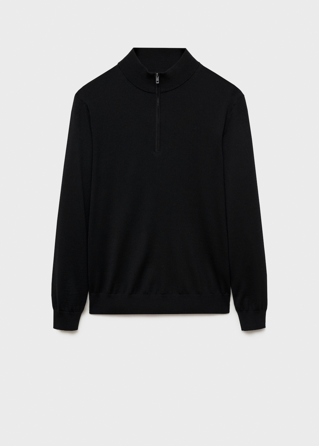 100% merino wool perkins-neck sweater with zipper - Men 100% merino wool perkins-neck sweater with zipper - Men