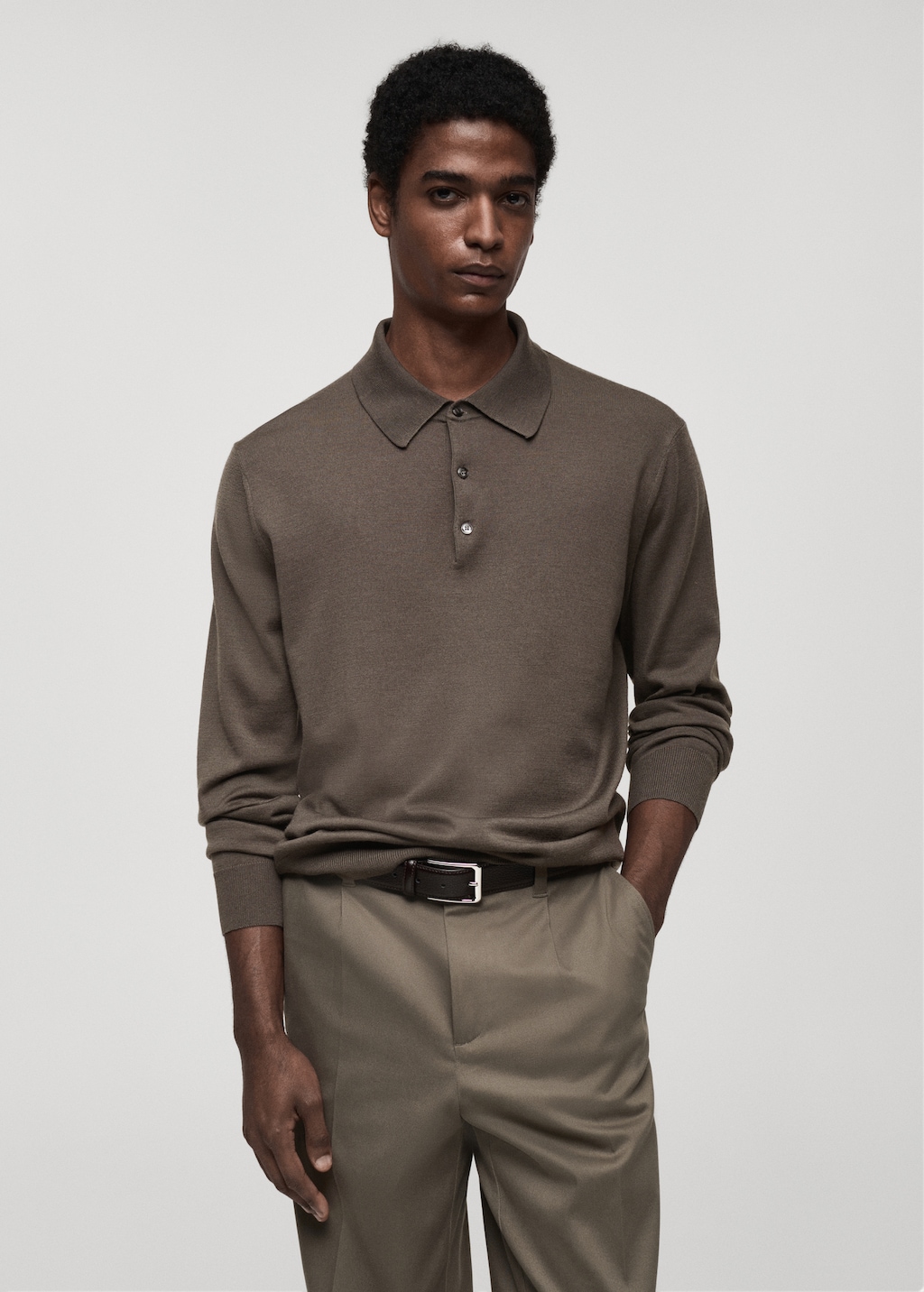 Polo jumper 100 merino wool Men MANGO Gambia