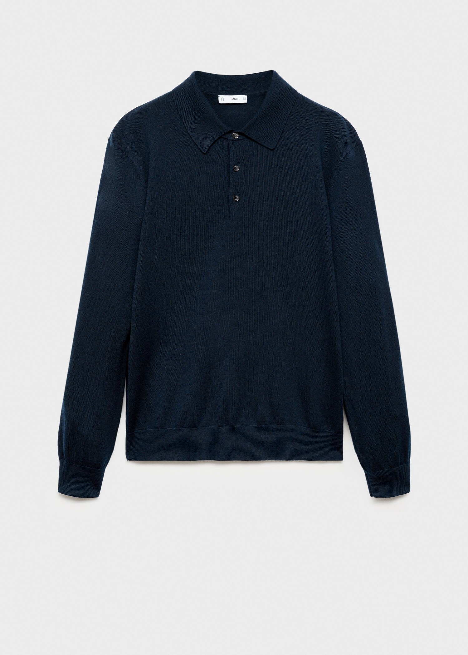 100% merino wool polo sweater - Article without model