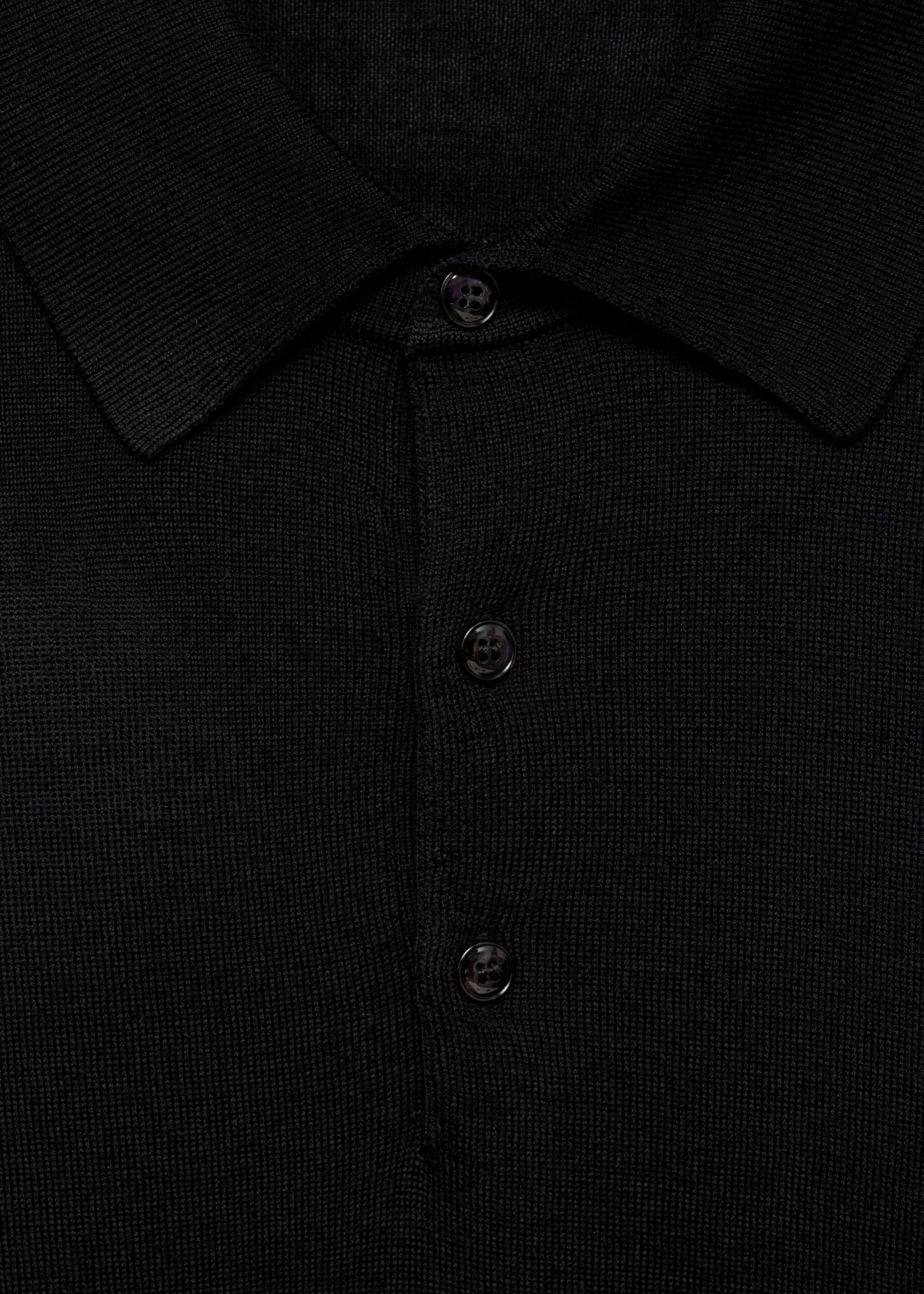 Poloshirt-Pullover aus 100 % Merinowolle - Detail des Artikels 8
