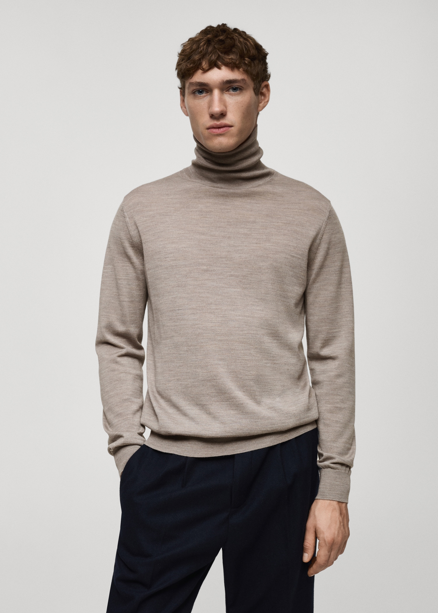 Long Sleeve Sweater Cuello Tortuga 100% Merino Wool Turtleneck