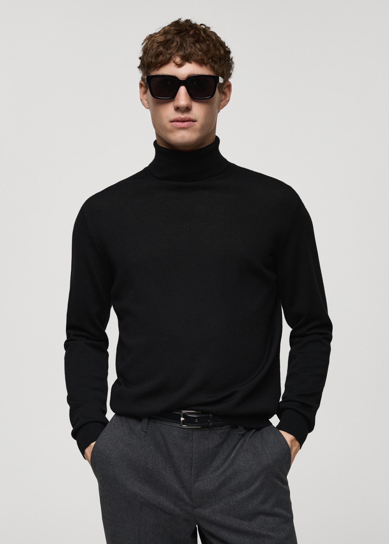100% merino wool turtleneck sweater Men MANGO Niger