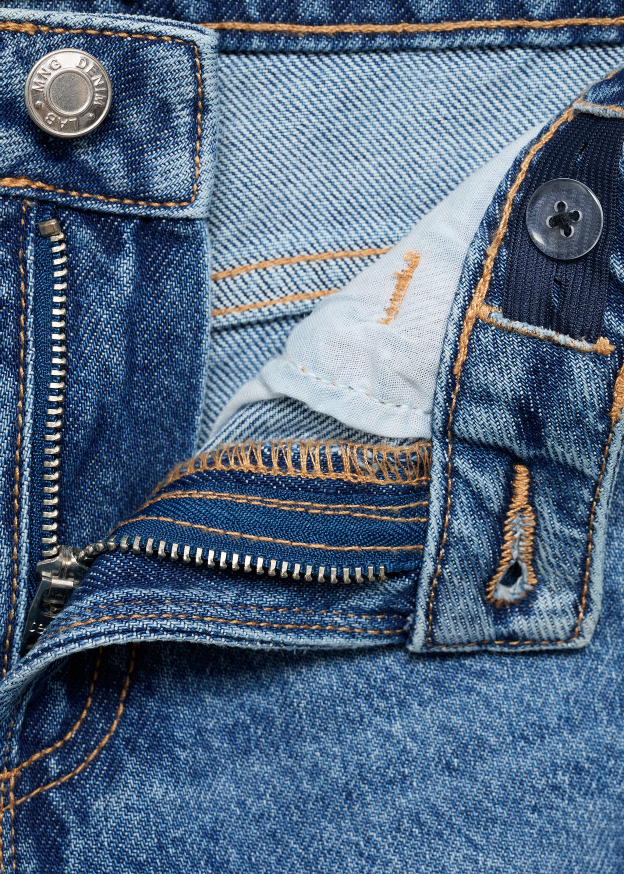 Wideleg low frayed hem jeans - Details of the article 8