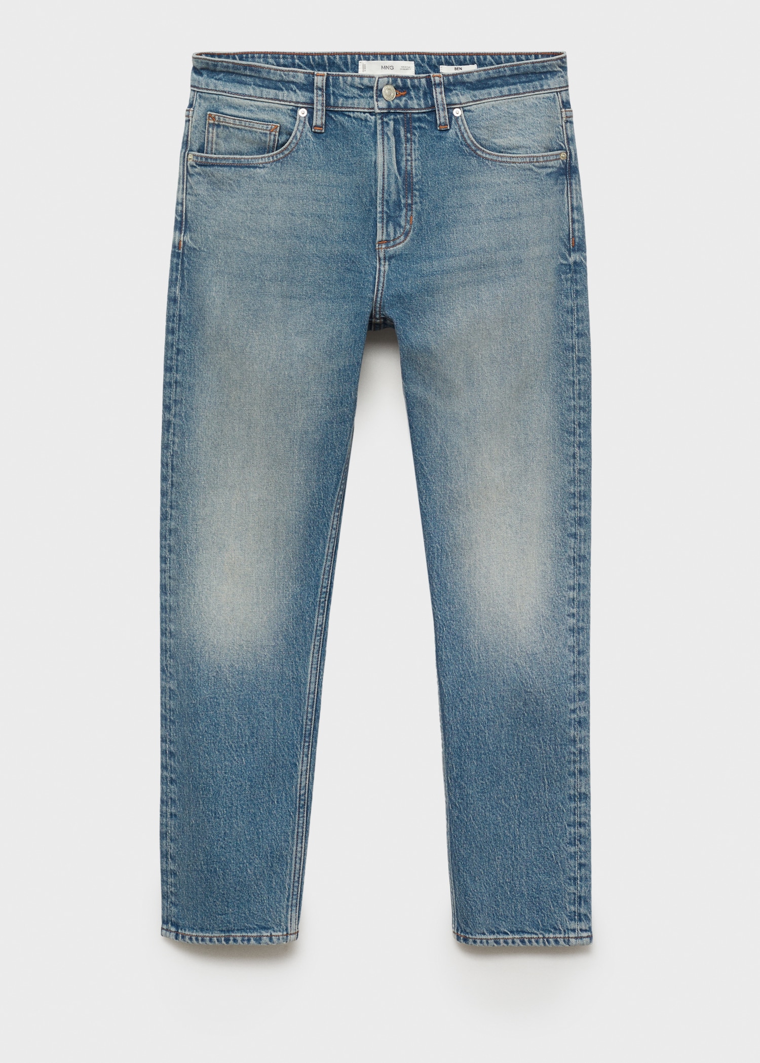 Tapered-Fit-Jeans Ben im Used-Look - Artikel ohne Model