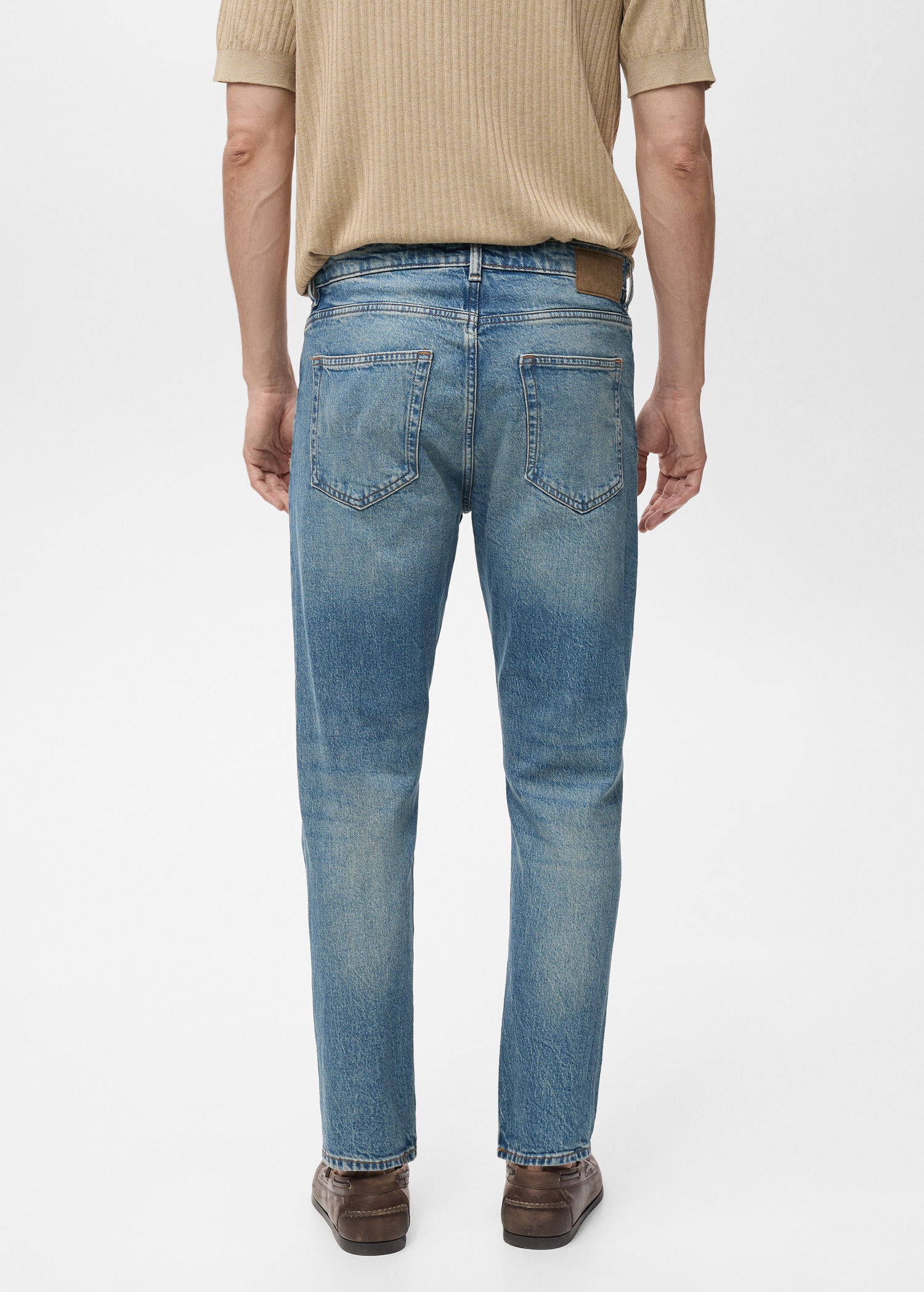 Tapered-Fit-Jeans Ben im Used-Look - Rückseite des Artikels