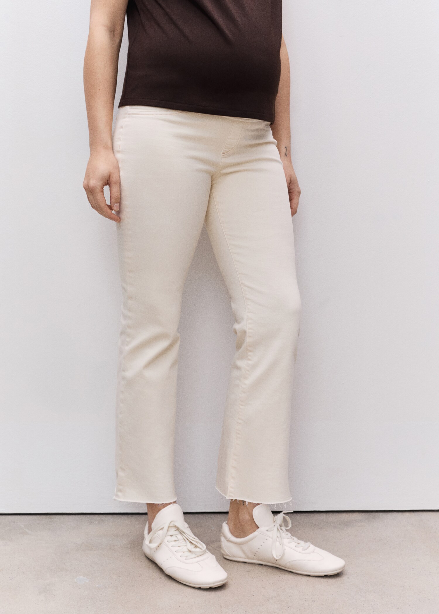 Maternity flared cropped jeans - Medium plane